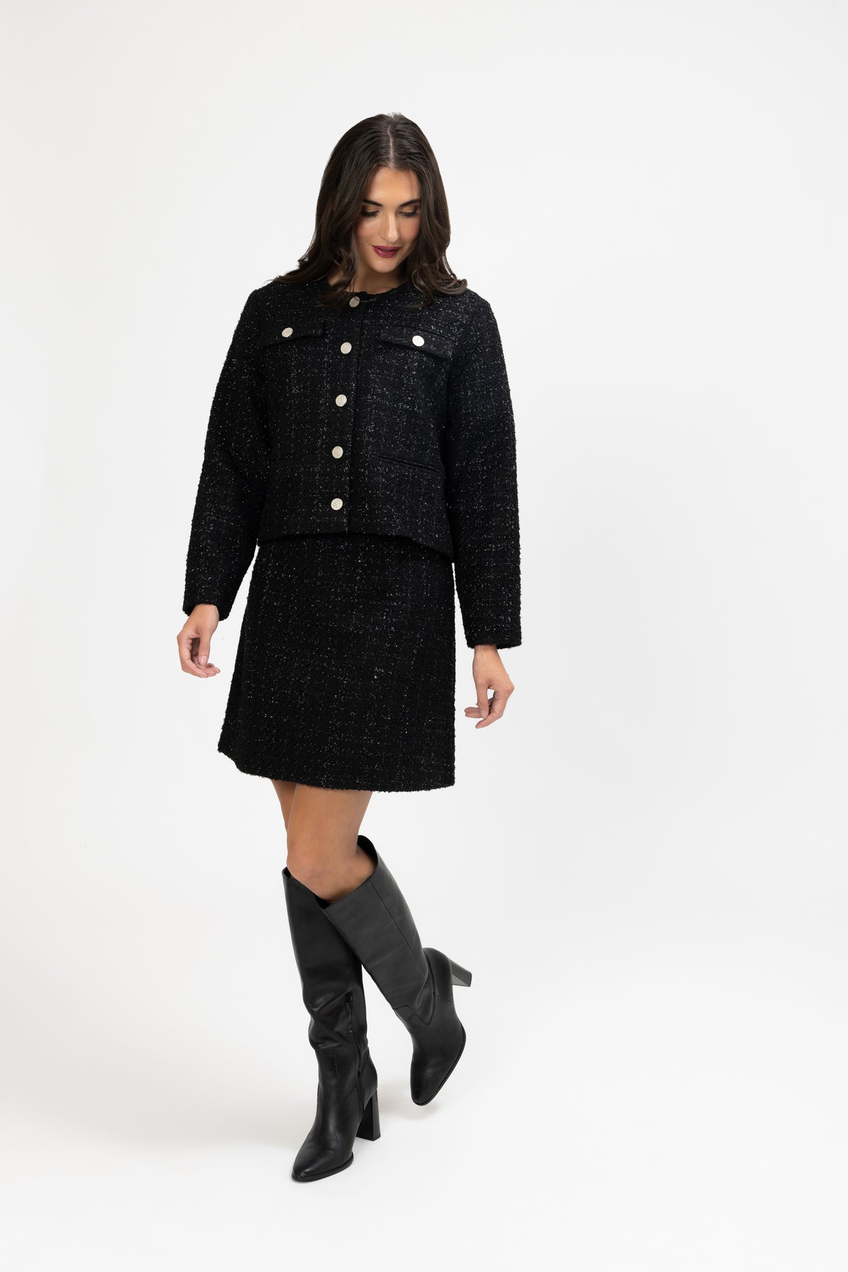 Coco Jacket Black Texture