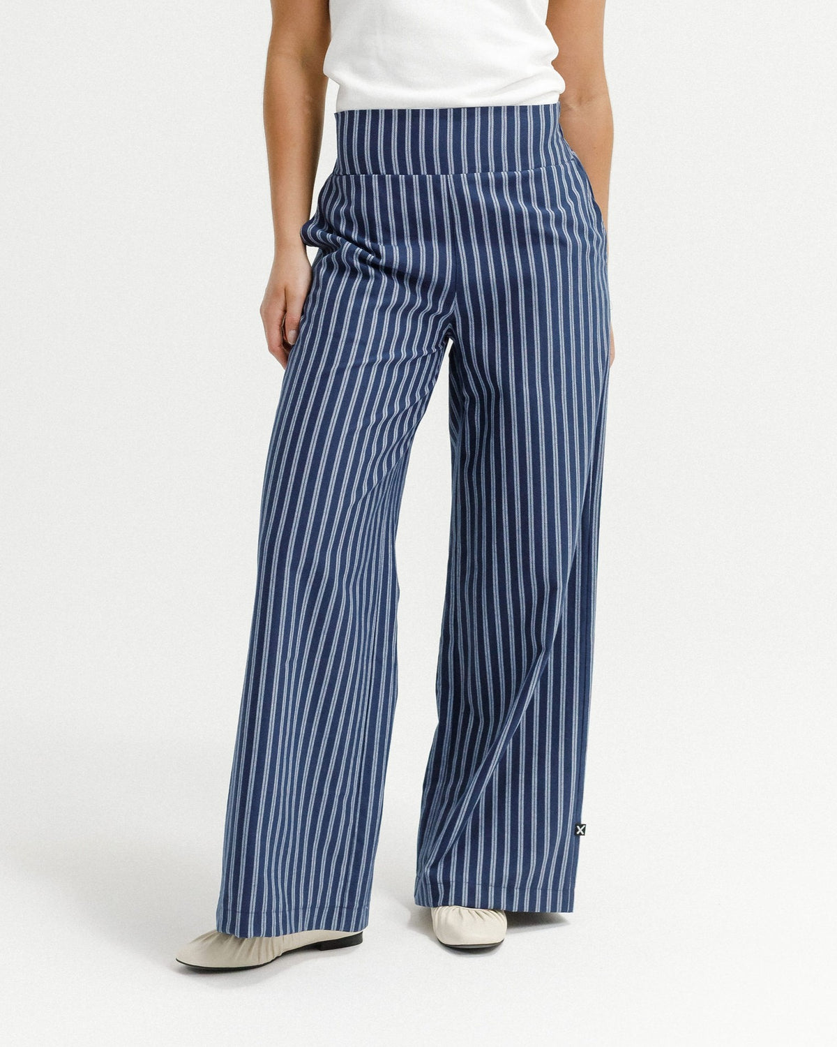 Sawyer Pants Navy Stripes - PREORDER DELIVERY EARLY FEB