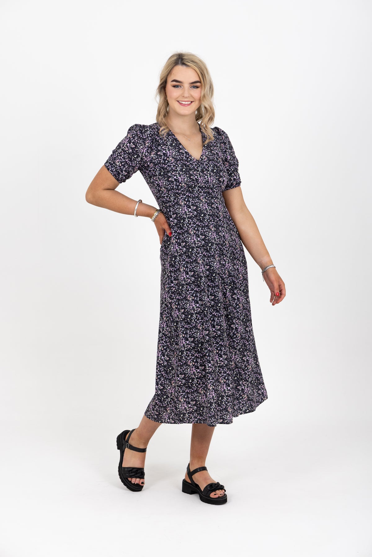 Cheerful Maxi Dress Lavender Pop