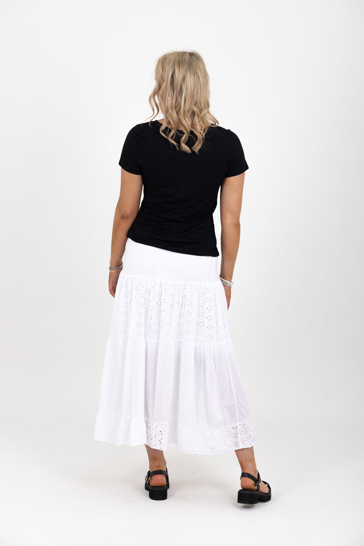 Joslyn Broderie Anglaise Maxi Skirt