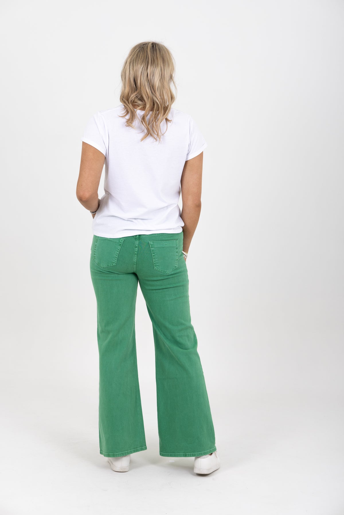 Betina Wide Leg Jean Gucci Green