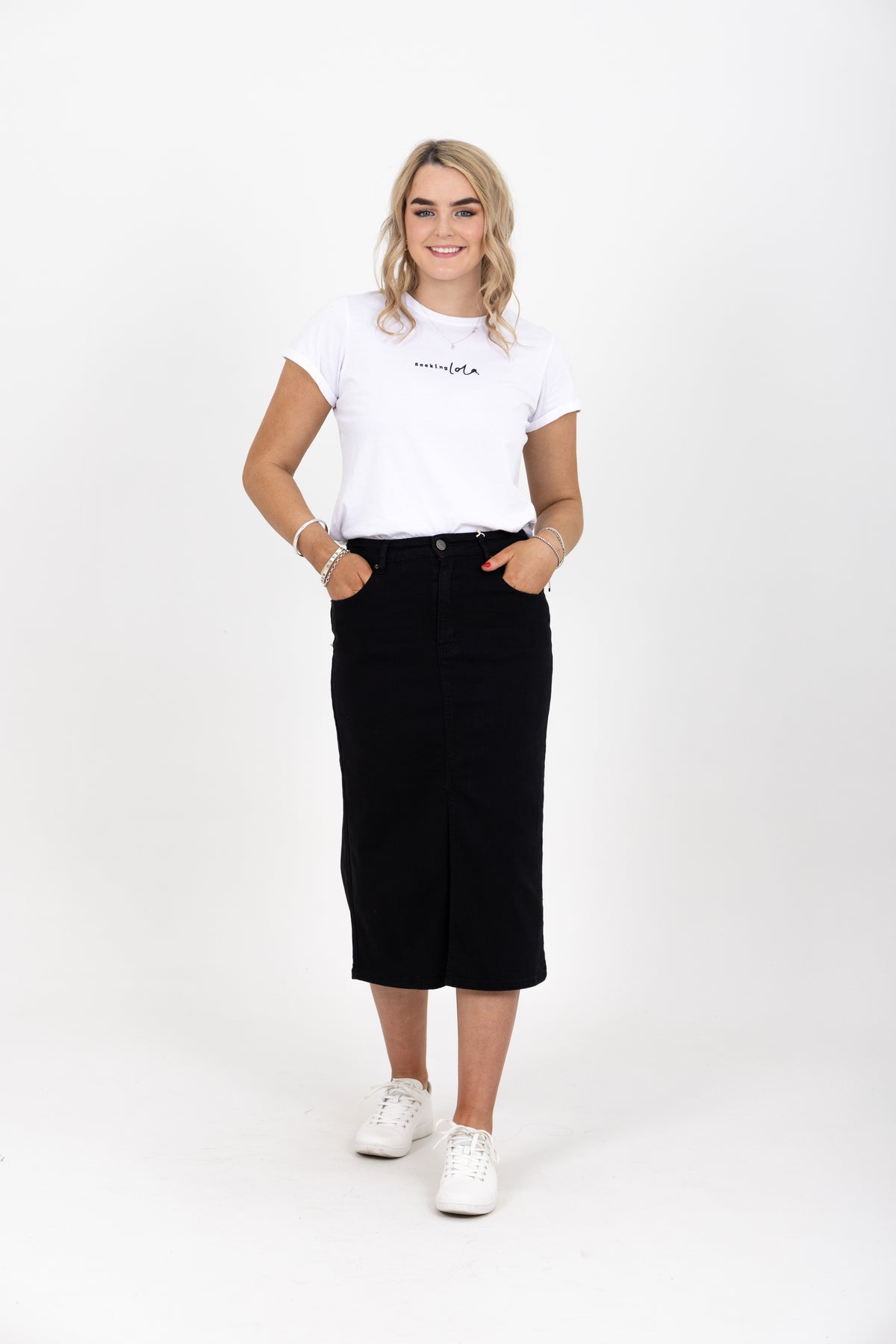 Phoebe Denim Skirt Black