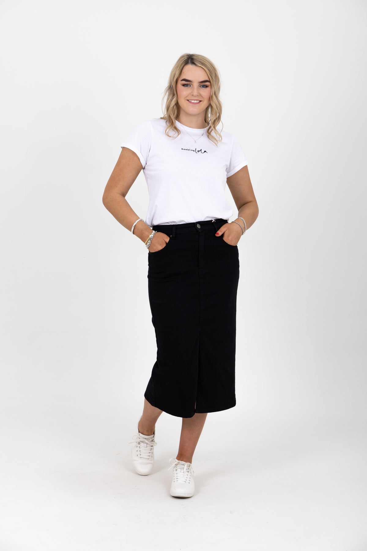 Phoebe Denim Skirt Black