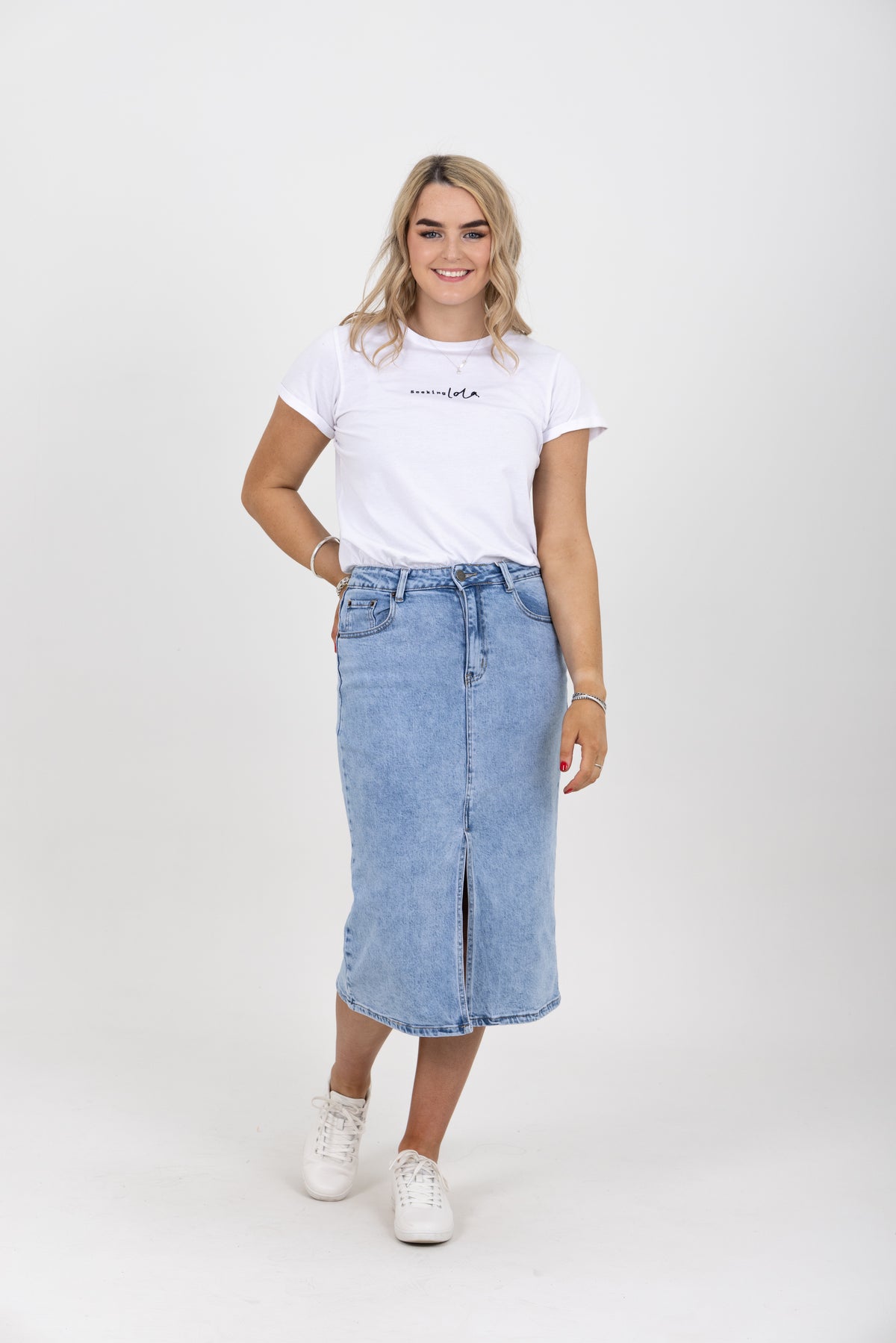 Phoebe Denim Skirt Blue Wash