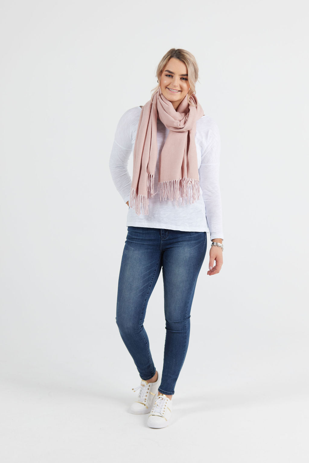 Soft Pink And Blush Soft Scarf