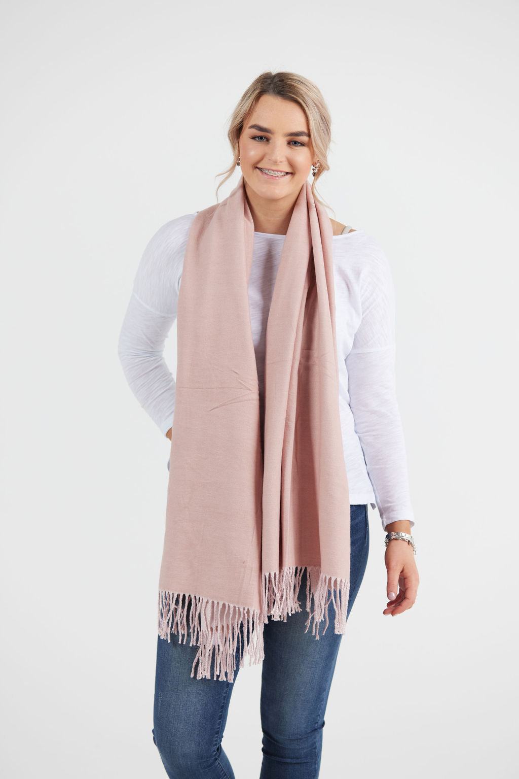 Soft Pink And Blush Soft Scarf