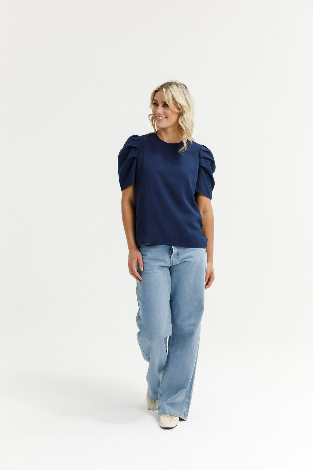 Thea Top Navy - PREORDER DELIVERY EARLY FEB