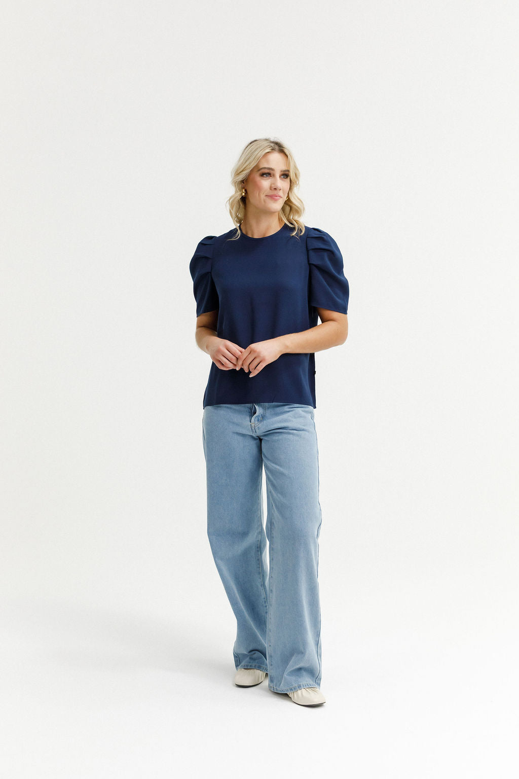 Thea Top Navy - PREORDER DELIVERY EARLY FEB