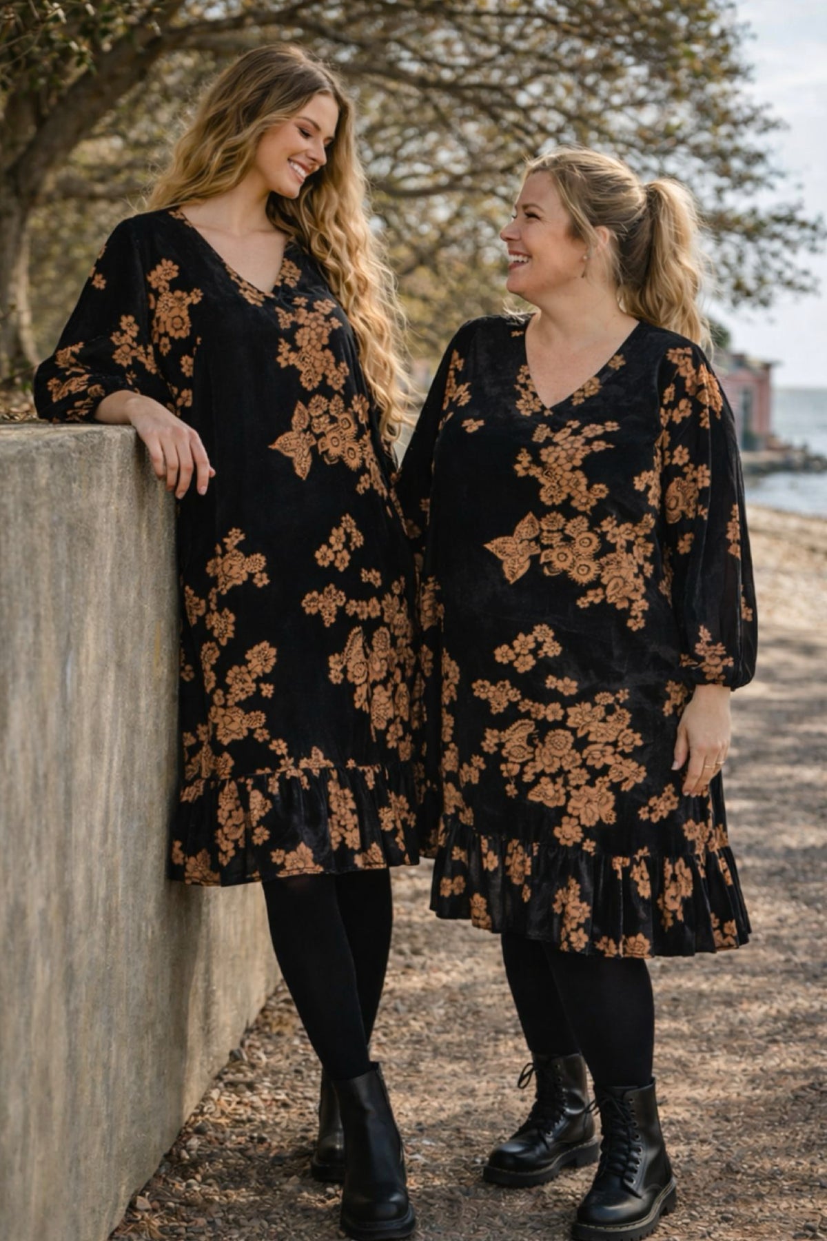 Riviera Dress Midnight Bloom