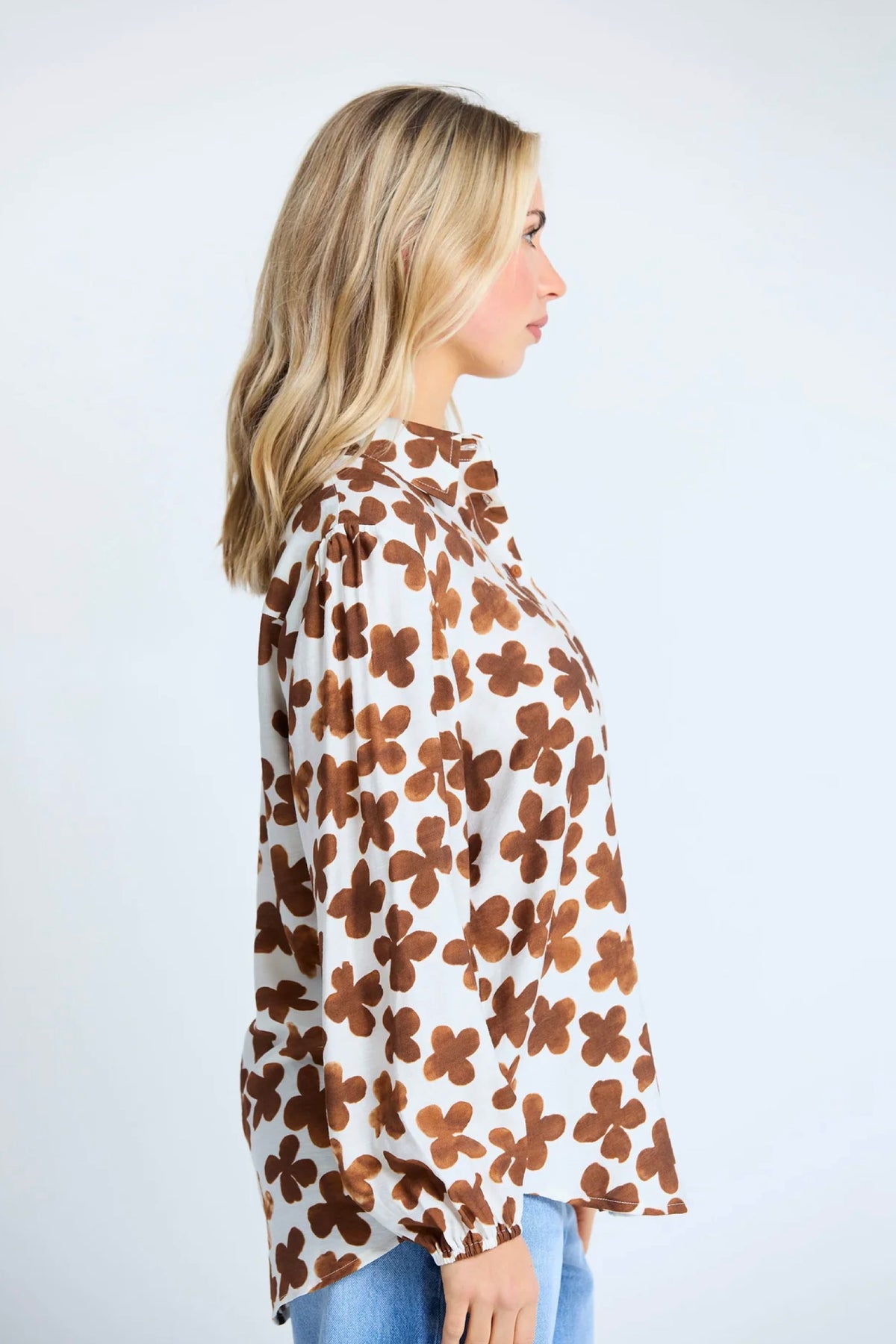 Charlotte Shirt Cocoa Flowers