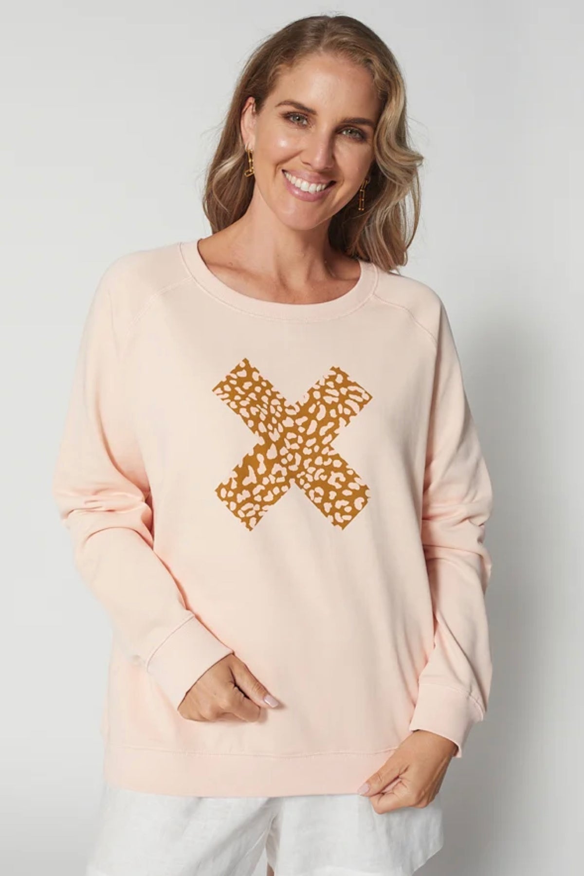 Blush Bronze Safari Cross Sweater