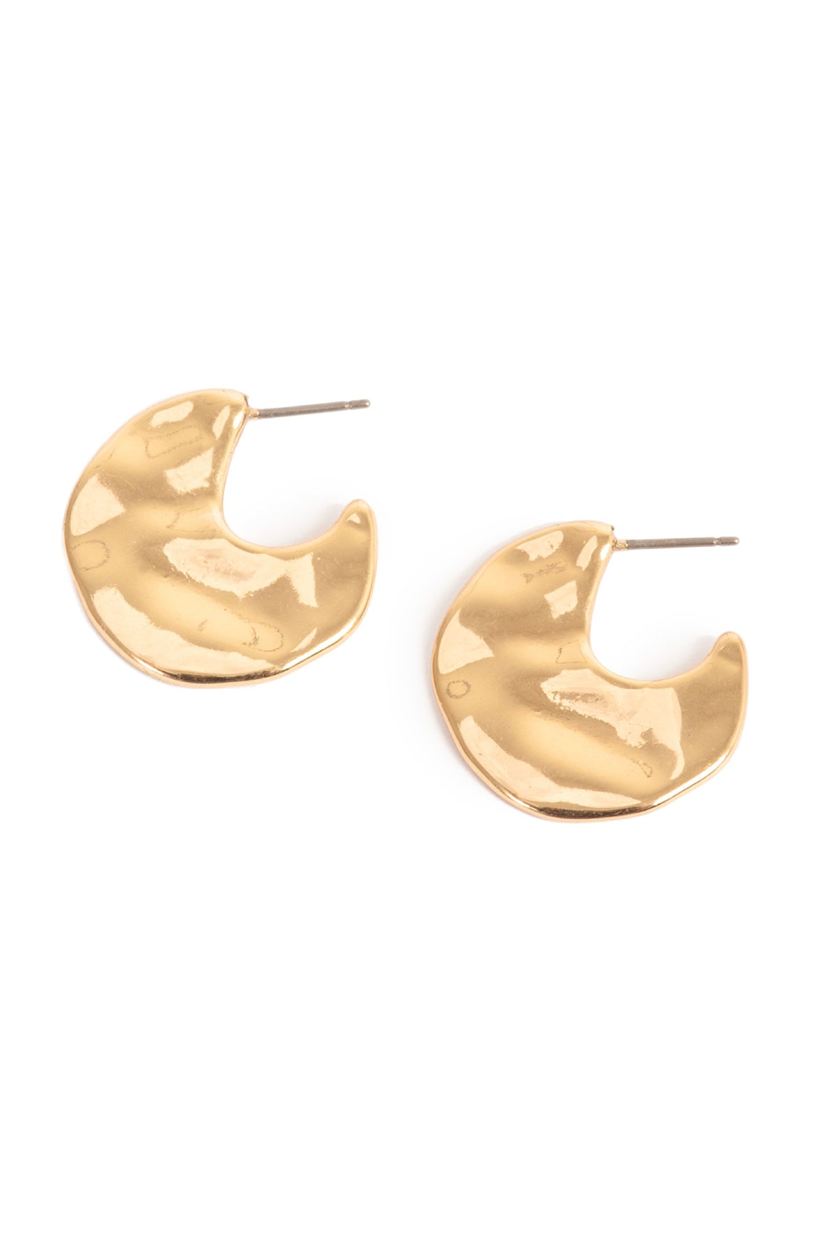 Sculptured Earrings Gold