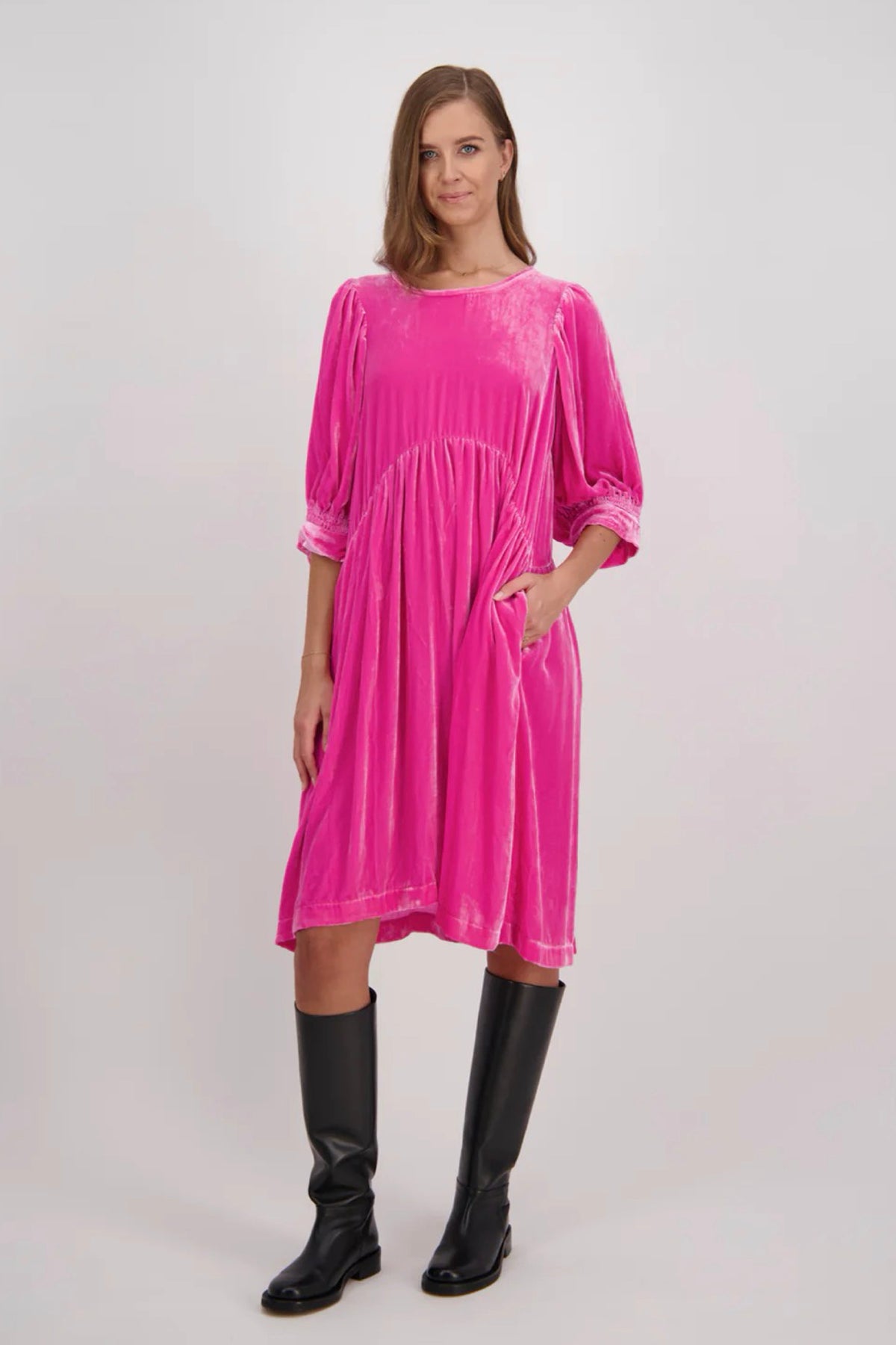 Cleapatra Pink Velvet Dress