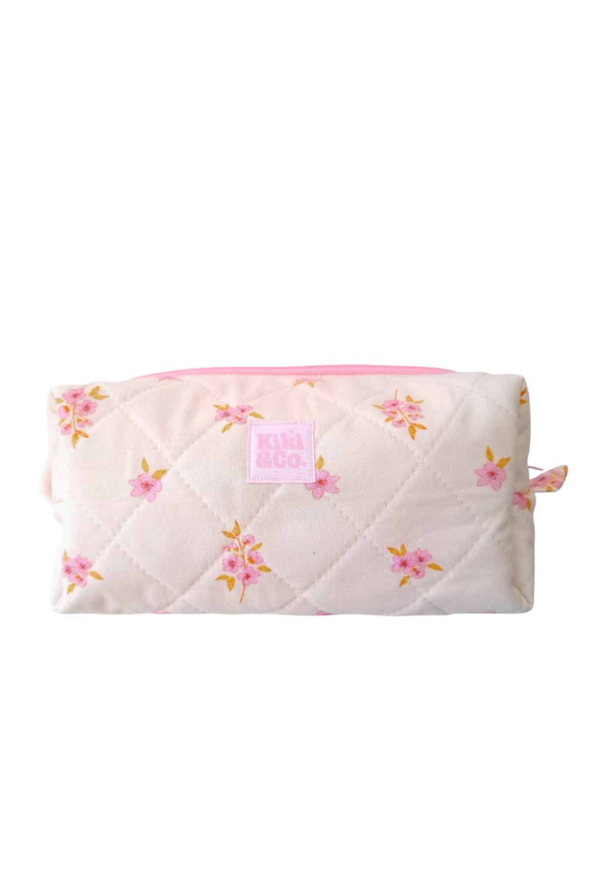 Quilted Makeup Bag Cherry Blossom