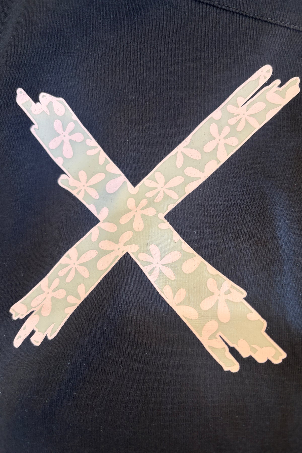 3/4 Apartment Pants Black With Blossom Daisy X