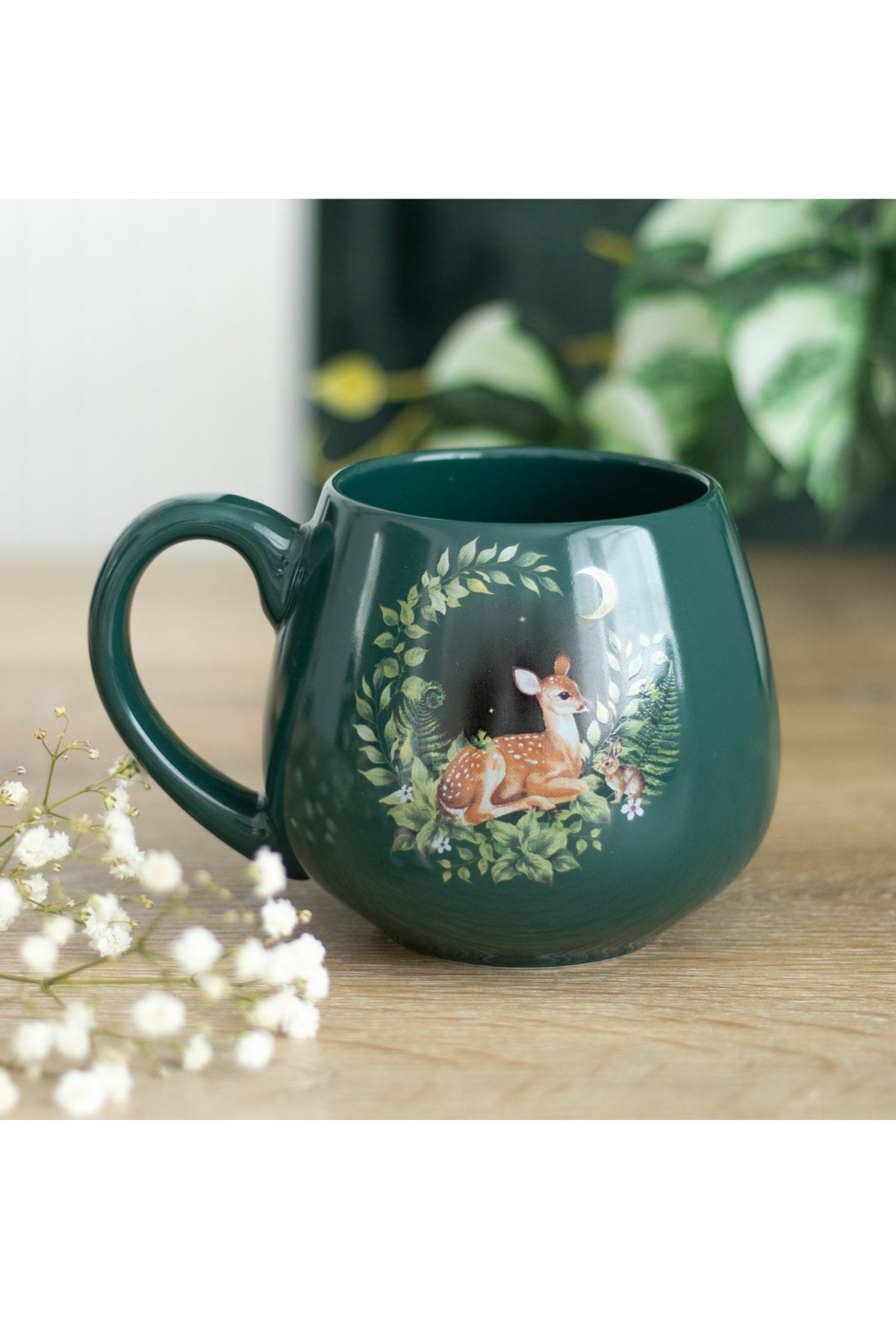 Green Fawn Rounded Mug