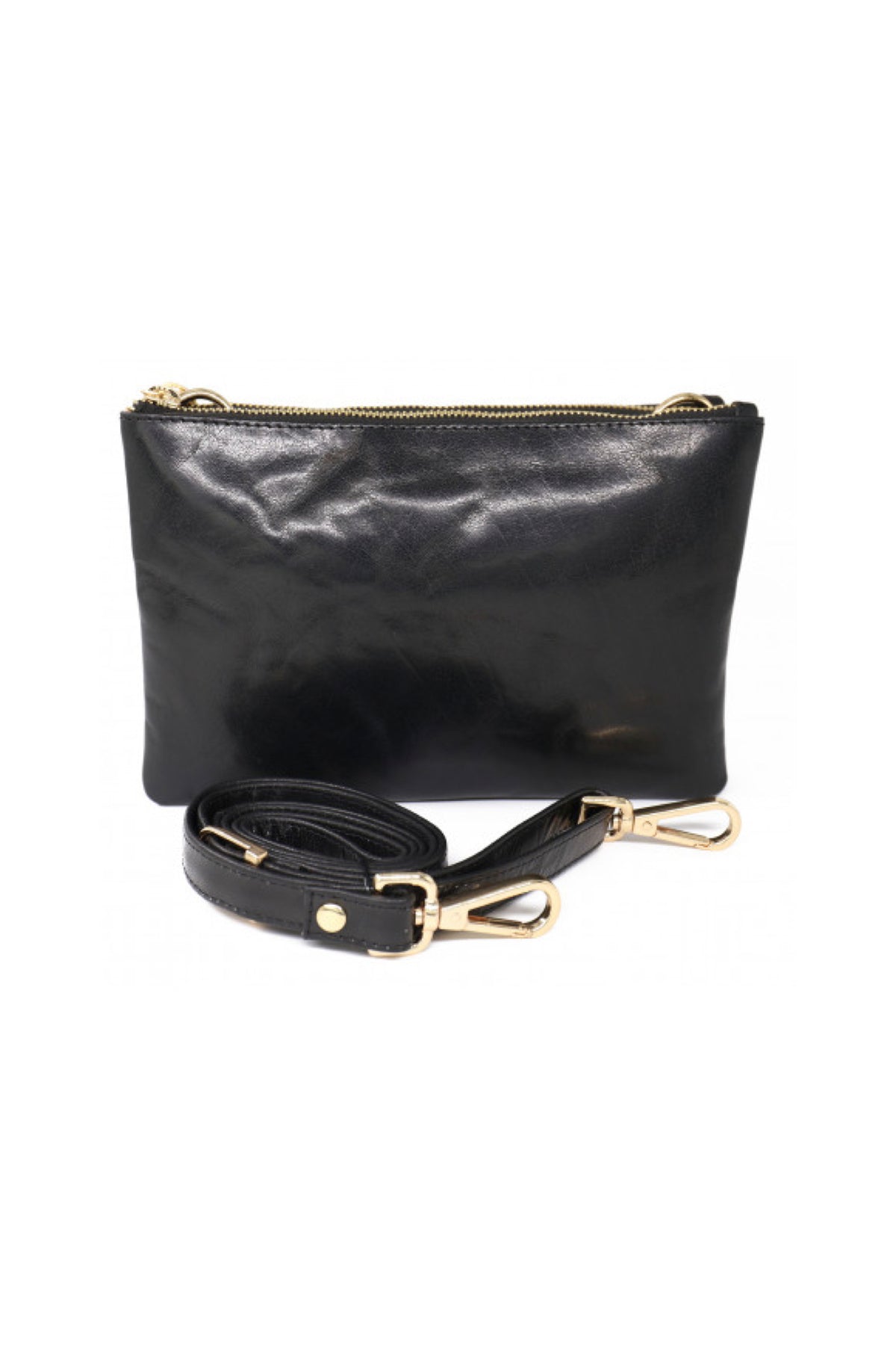 Luisa Italian Leather Twin Zip Bag