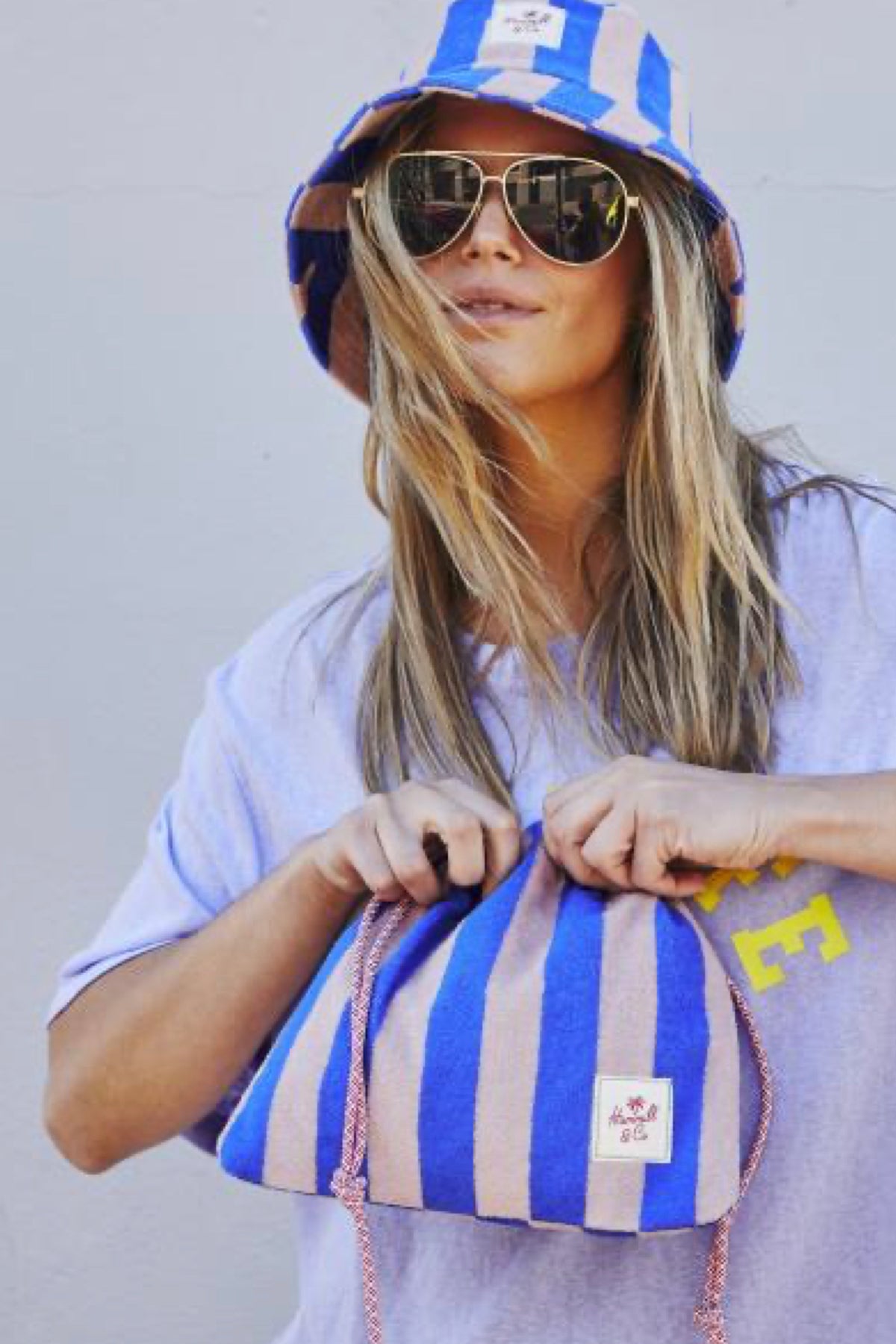 Stripe Bucket Hat Royal Musk - PREORDER DELIVERY END NOVEMBER