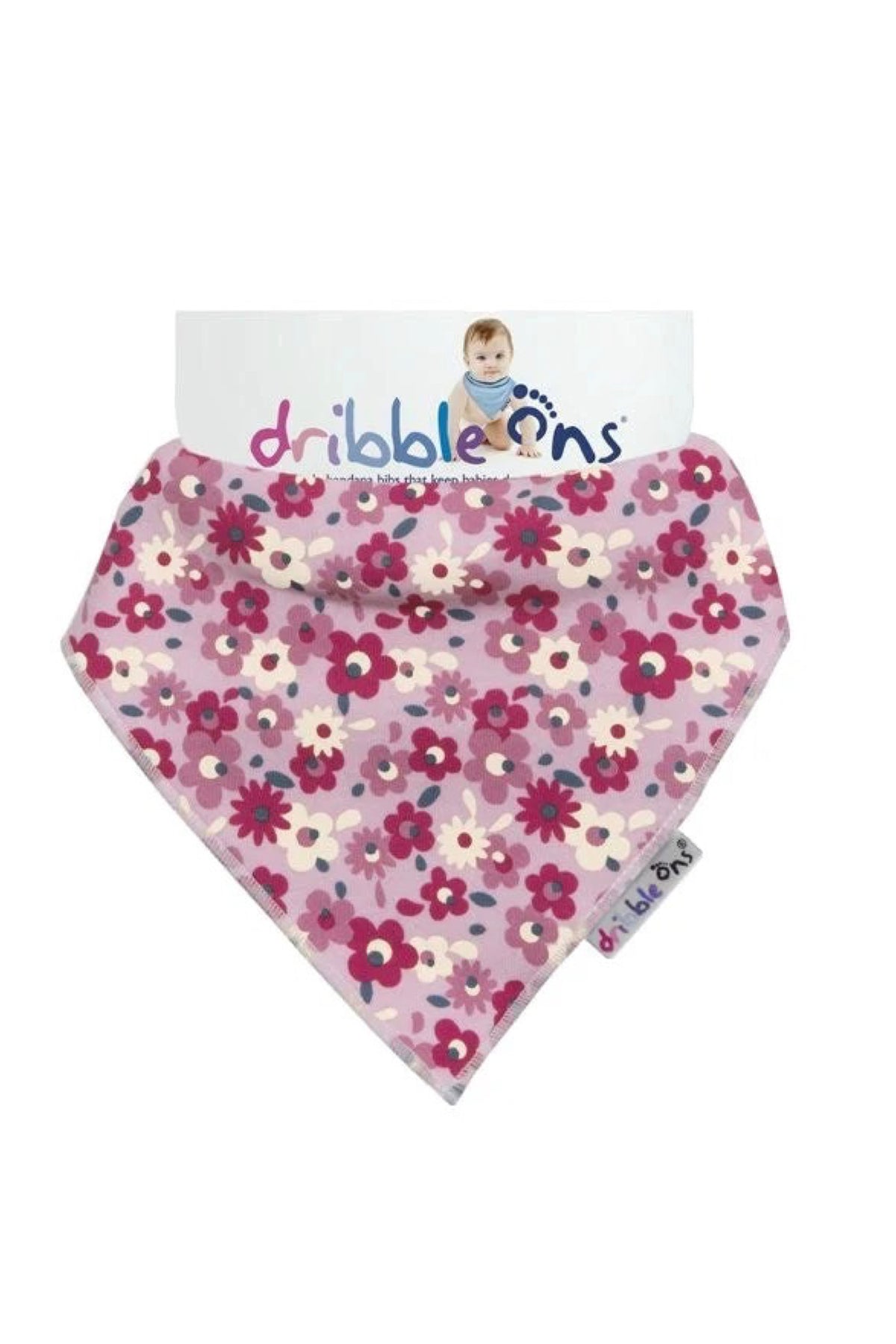 Dribble Ons Designer Bandana Bib  Floral Ditsy