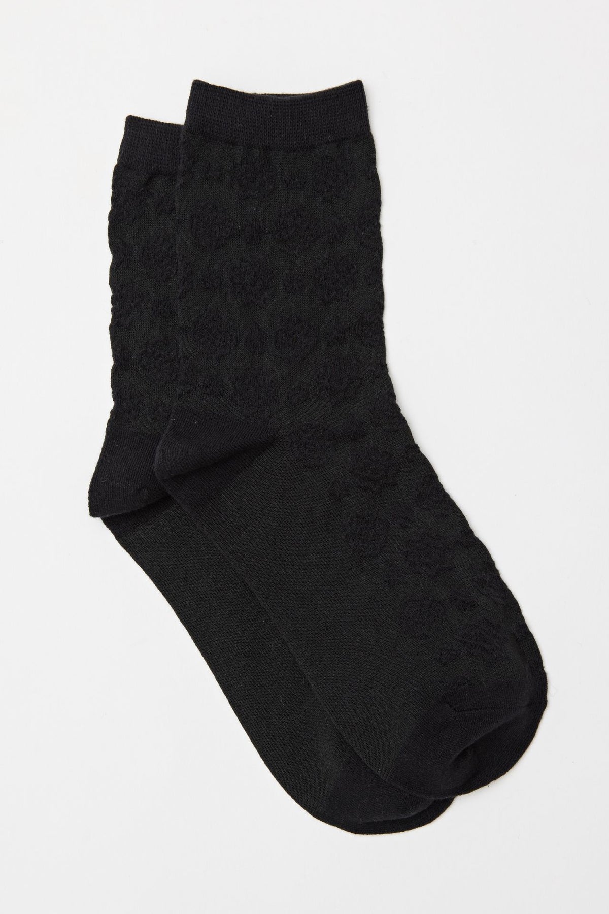 Black Textured Socks
