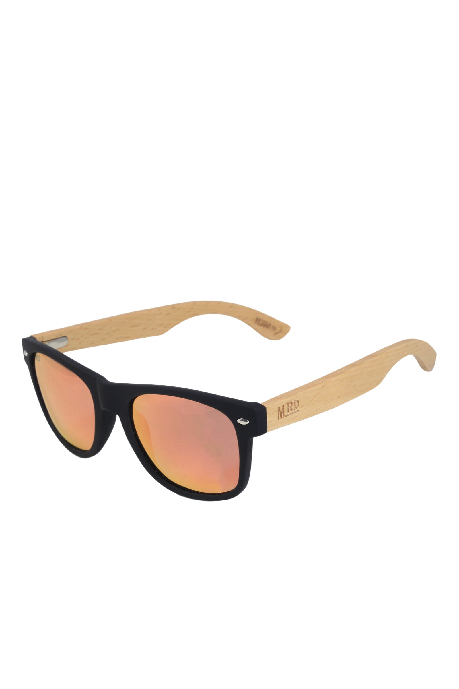 50/50s Pink Reflective Lens With Wood Arms