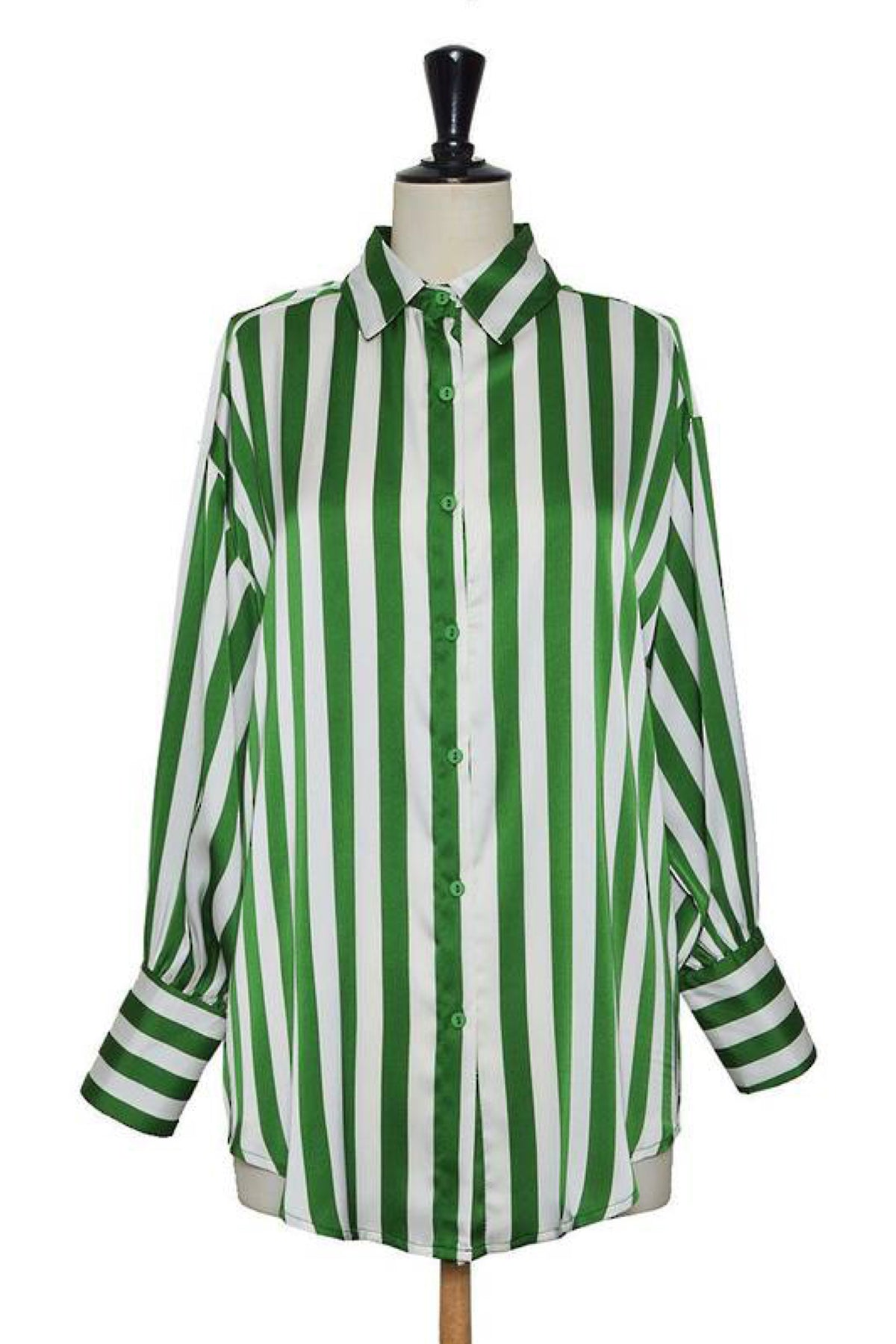 London Shirt Green Stripe