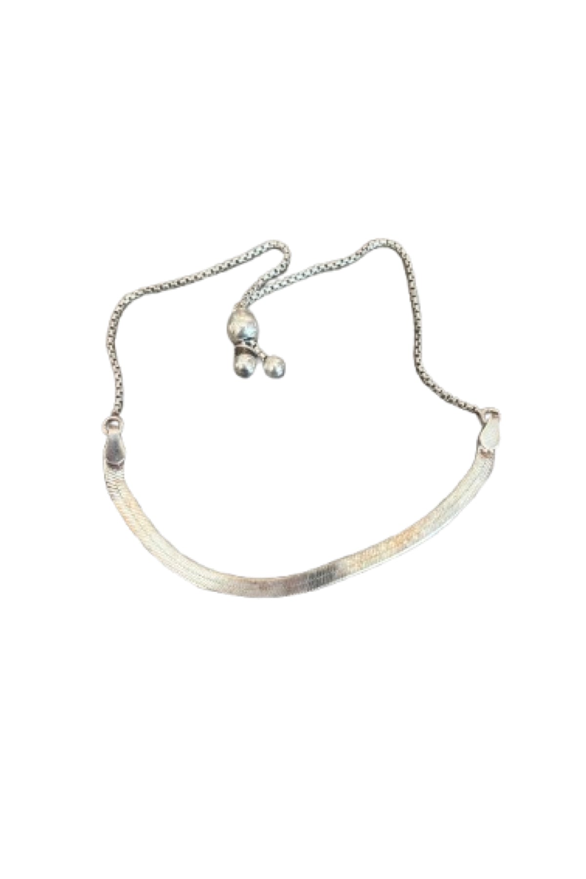 Herringbone Lariat Sterling Silver