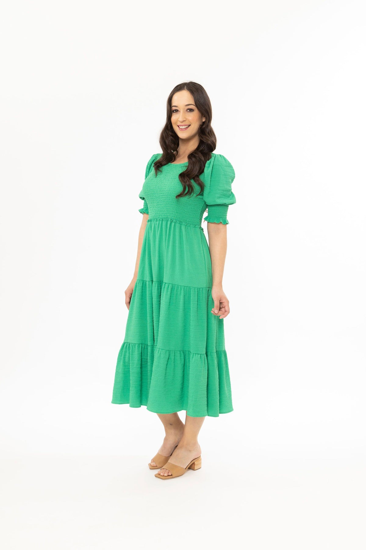 Joyous Maxi Dress Forest Crinkle