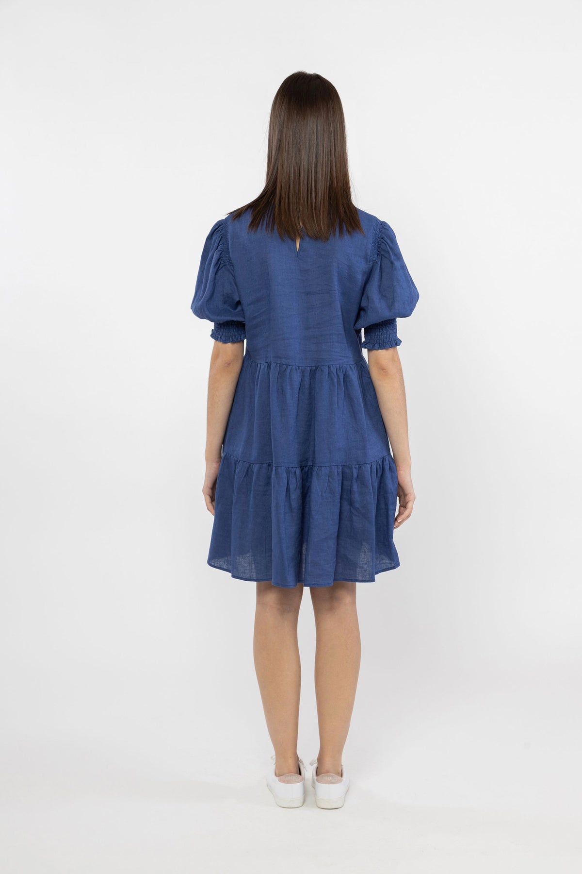 Luminous Mini Dress Denim Linen