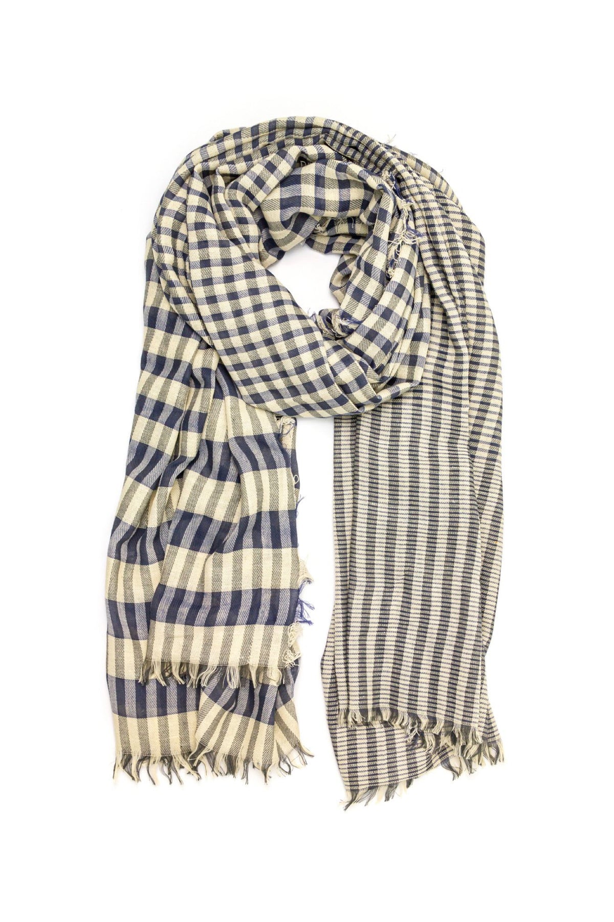 Jack Scarf Country Check Navy