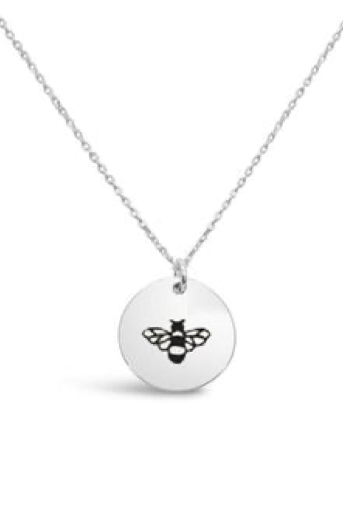 Bee Disc Necklace