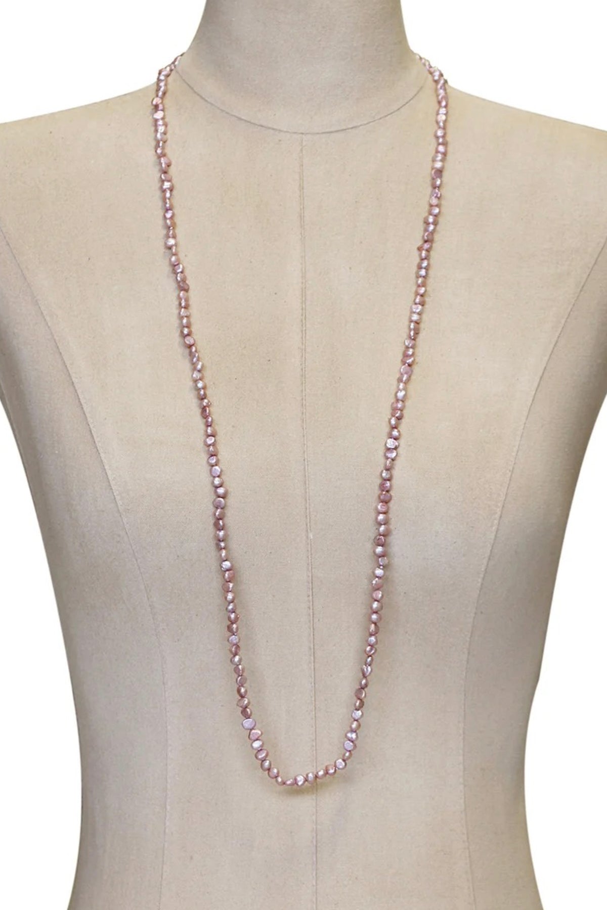 Baroque Pearl Necklace Lilac Medium