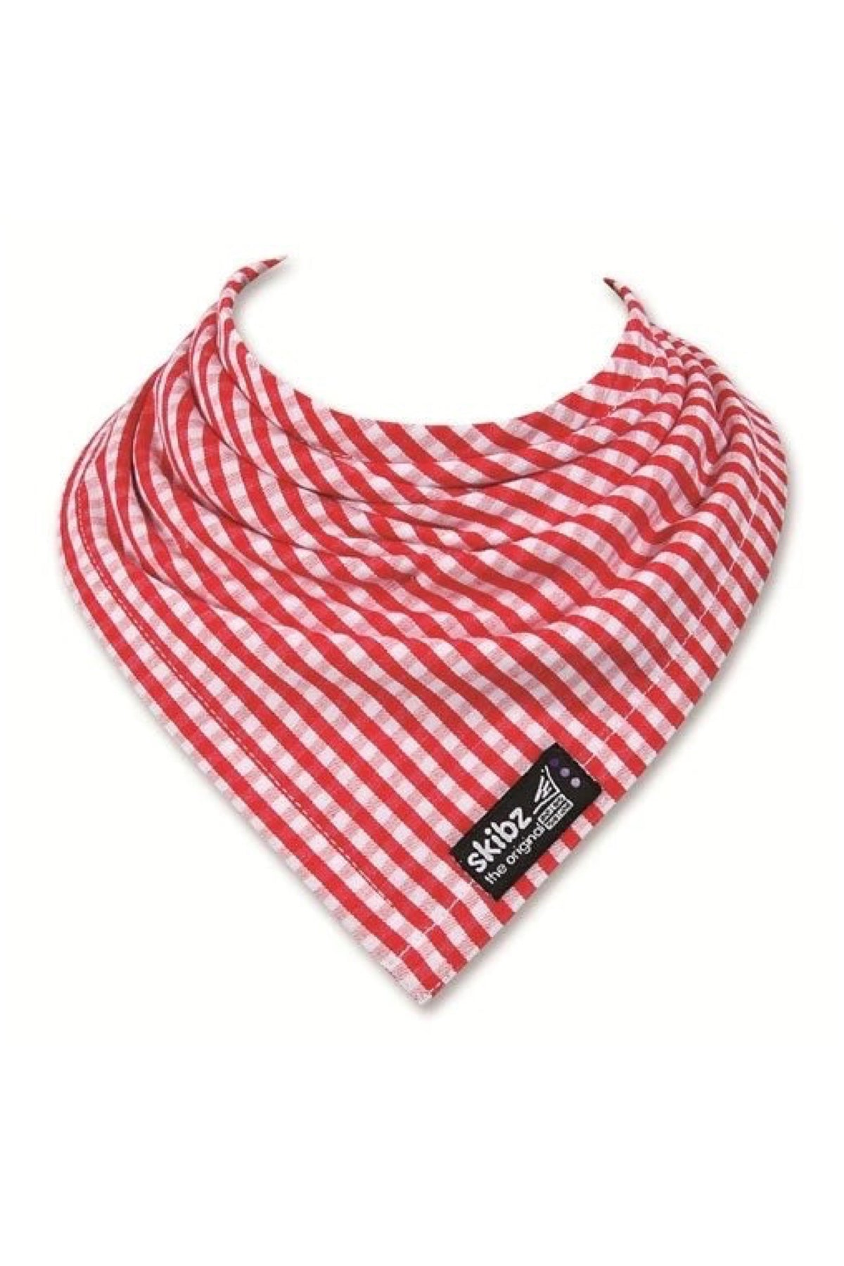 Skibz Dribble Bandana Bib Red Gingham