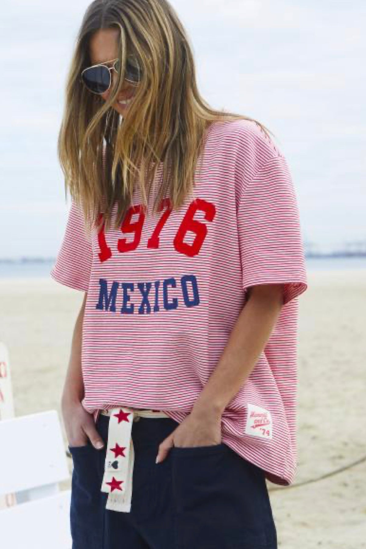 Mexico Tee Red/White Stripe - PREORDER DELIVERY EARLY DEC