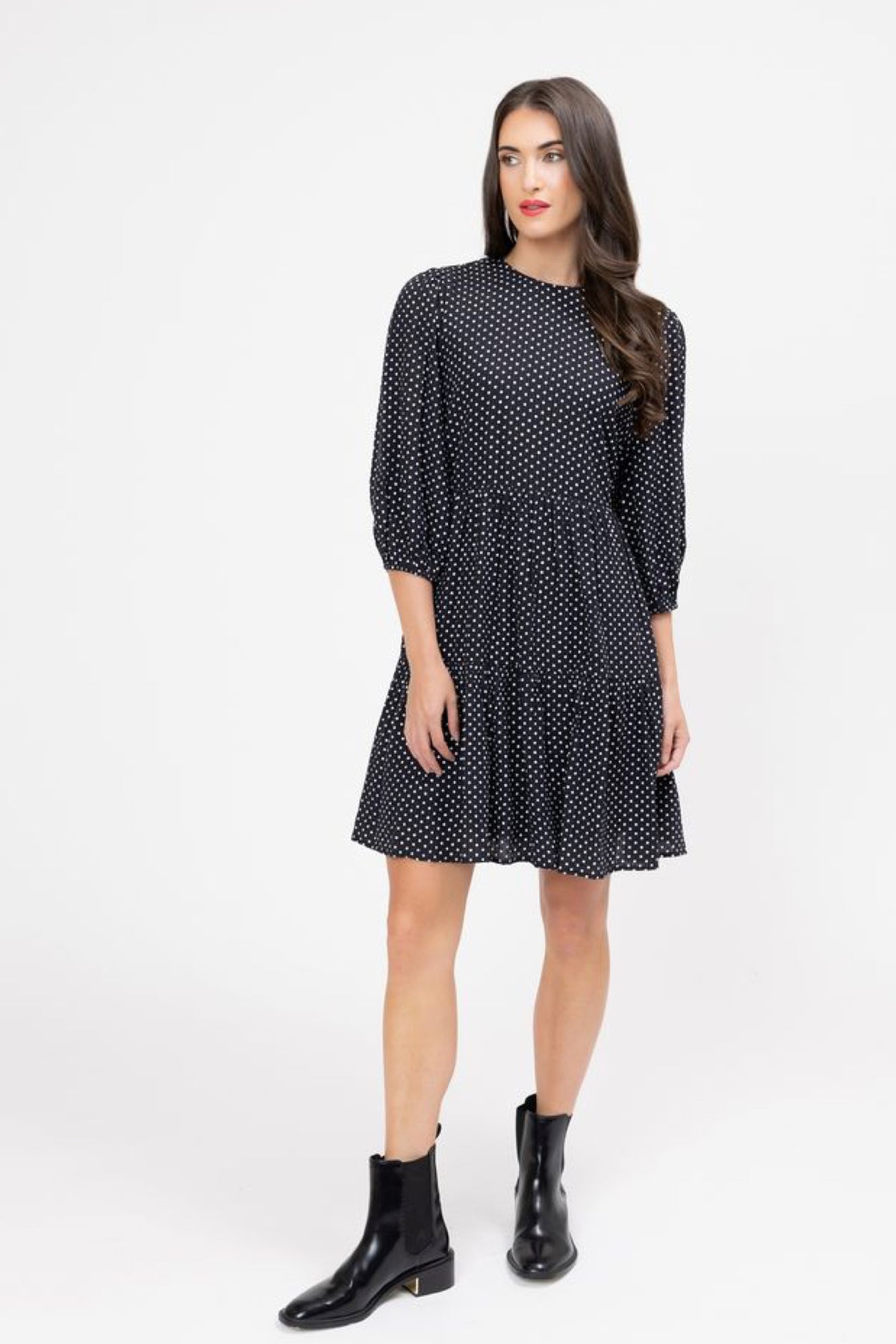 Freda Dress Ink Polka Dot
