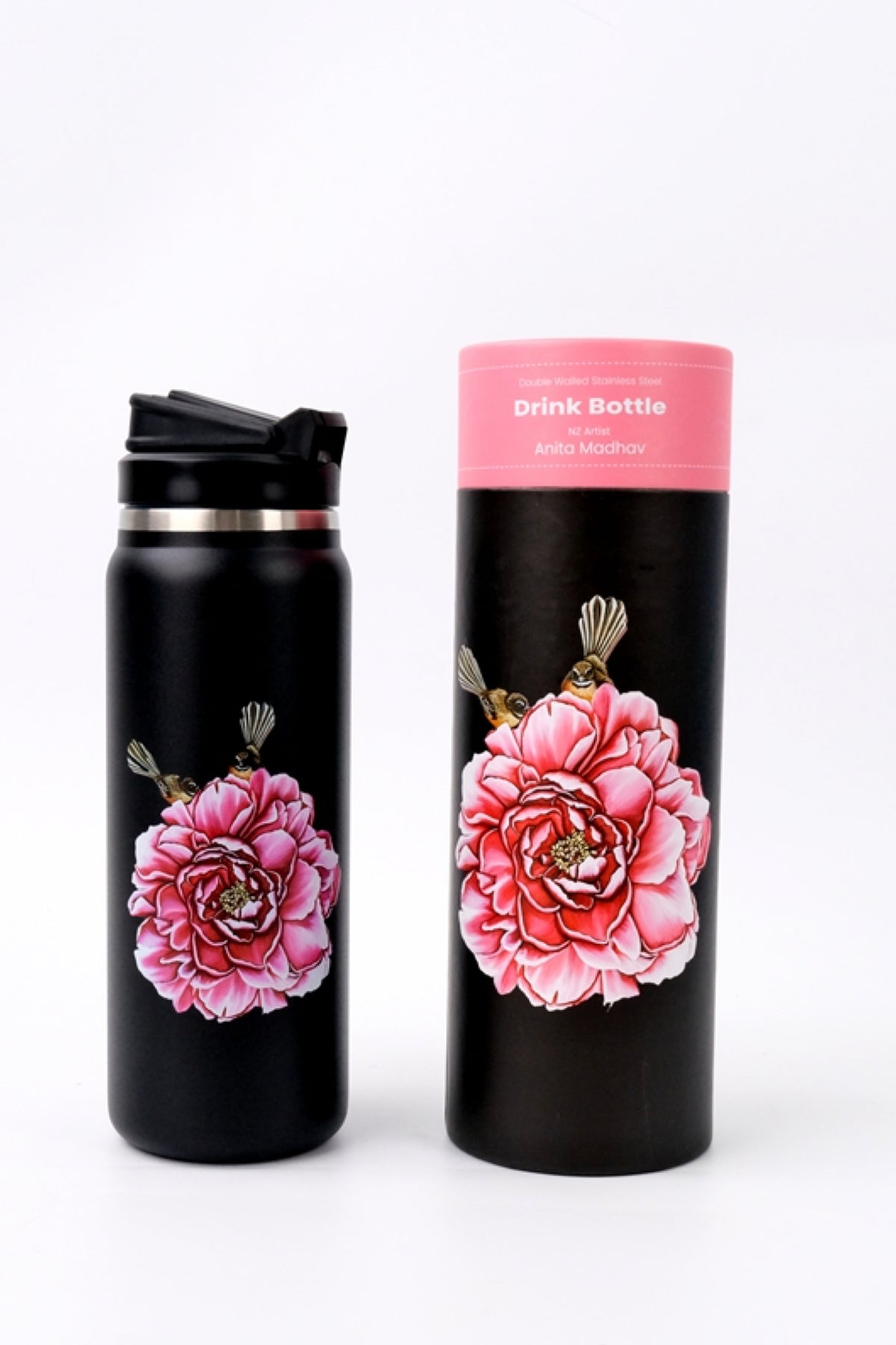 Drink Bottle Pink Peony
