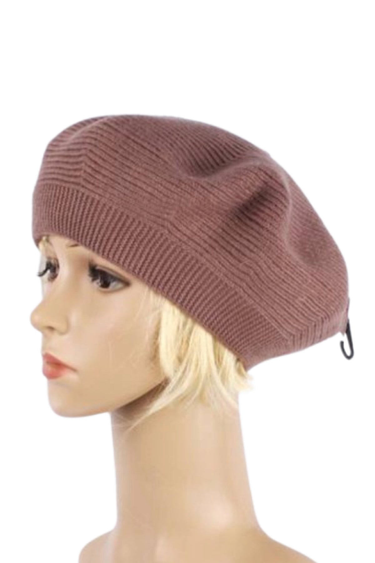 Ribbed Beret Beige