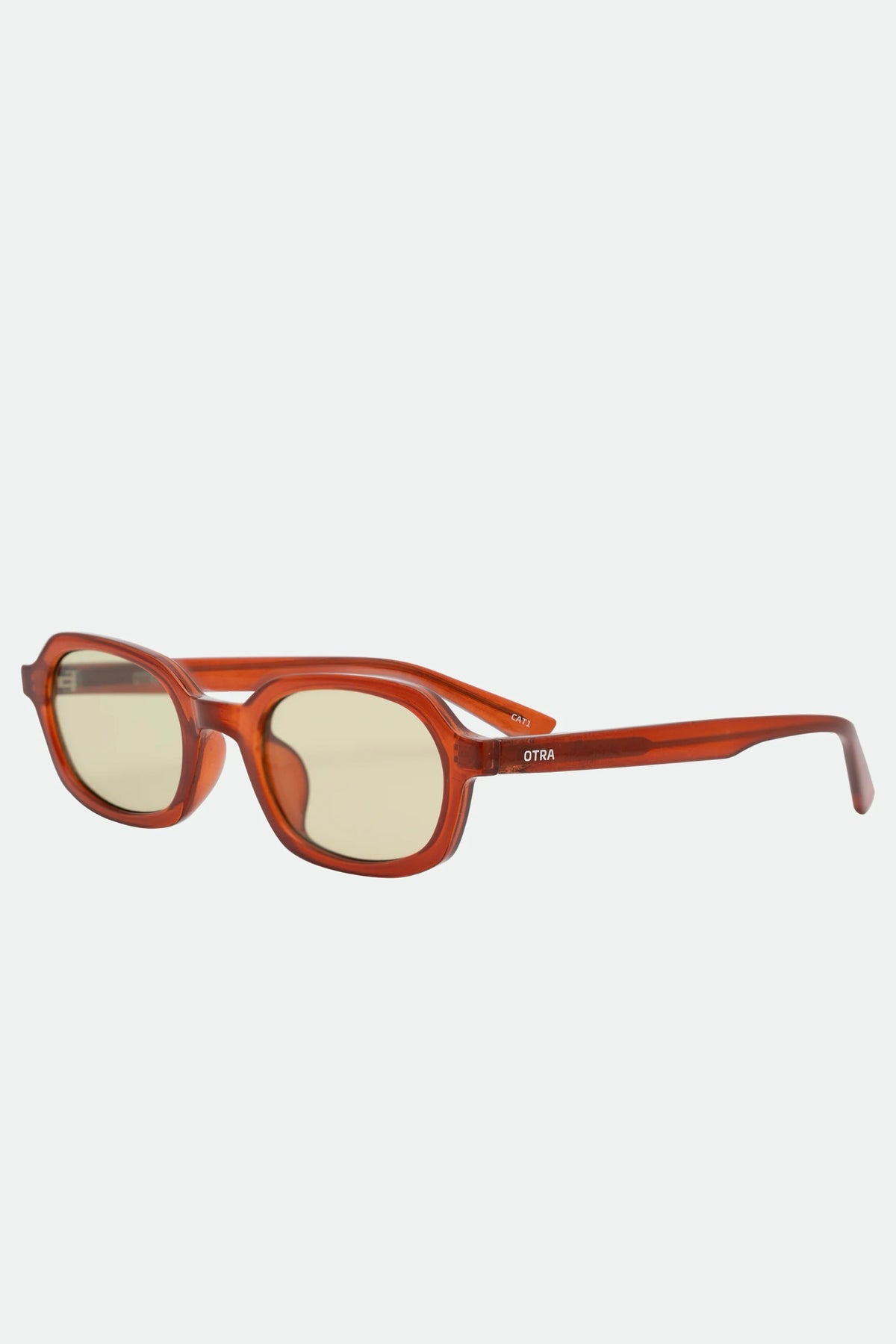 Abby Burgundy Light Green Lens Sunglasses