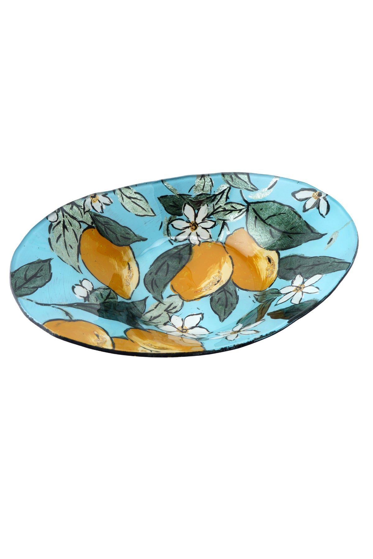 Sicilian Zest Glass Large Oval Bowl