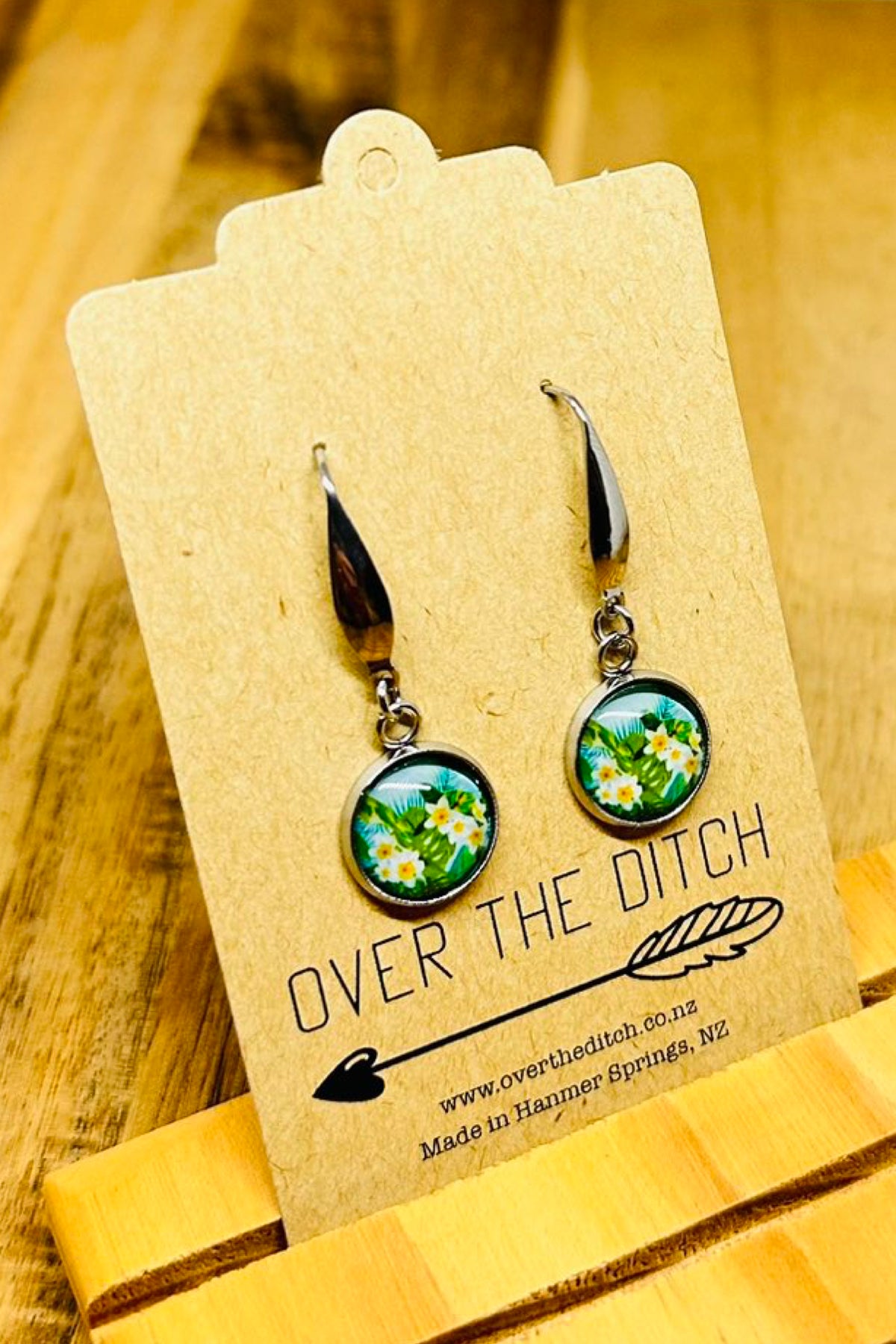 Green Fields Pendant Earrings