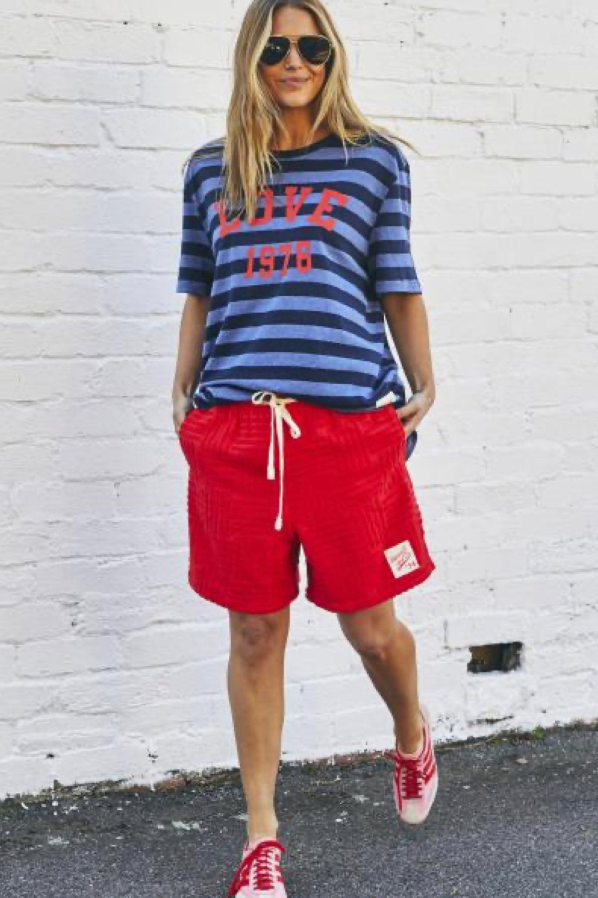 Love 1976 Stripe Tee Navy Stripe - PREORDER DELIVERY EARLY DEC