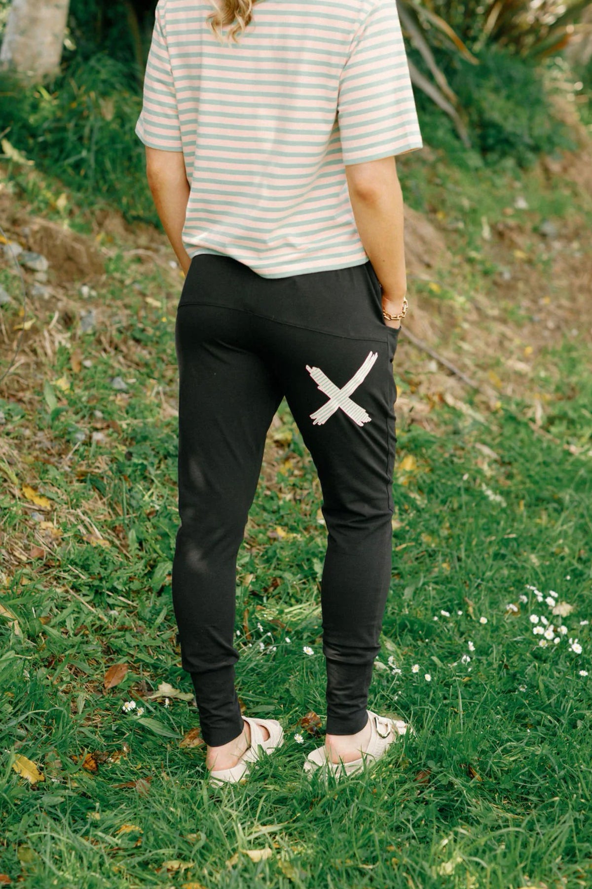 Apartment Pants Black With Candy Apple X - PREORDER DELIVERY EARLY OCT