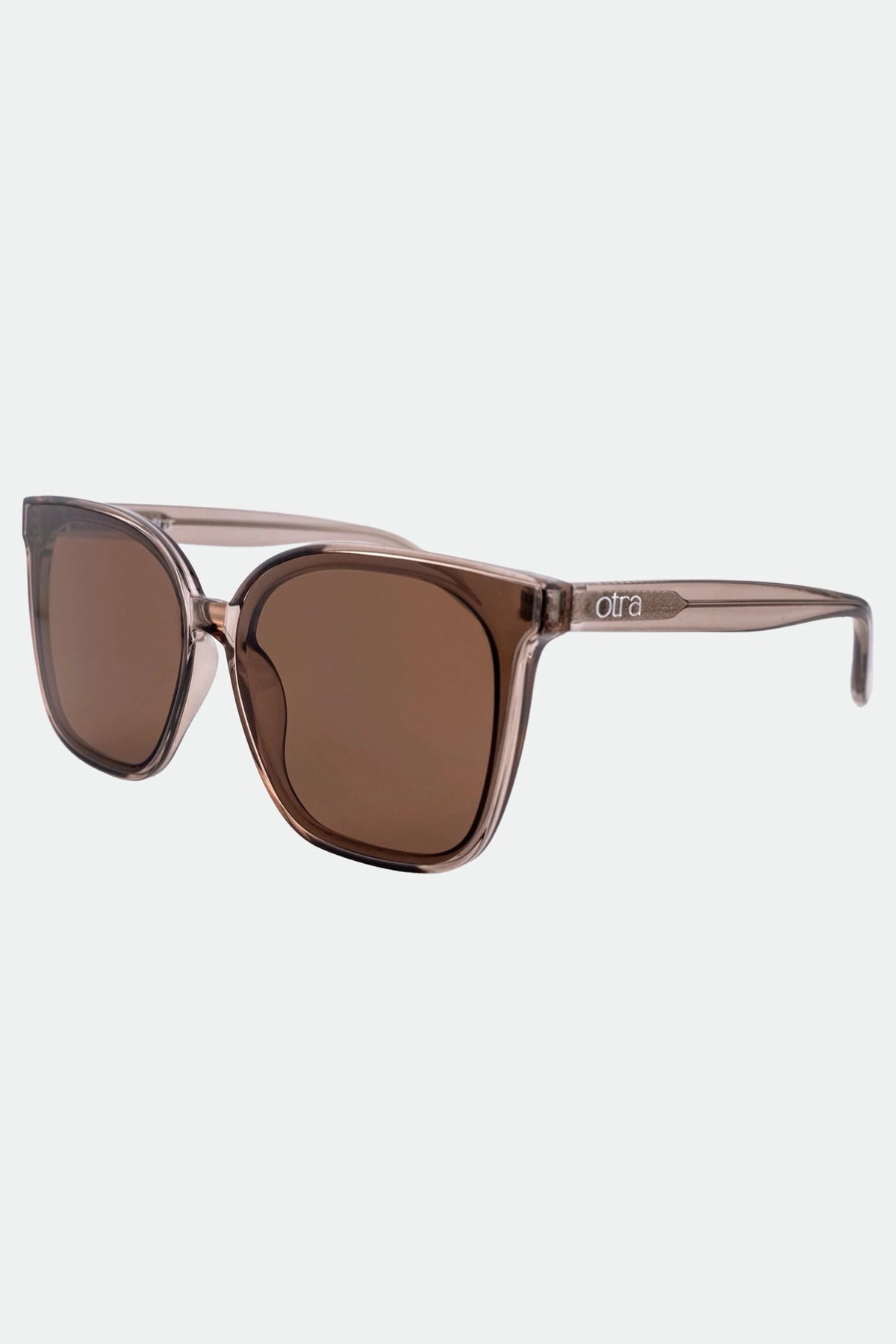 Betty Transparent Olive Brown Sunglasses