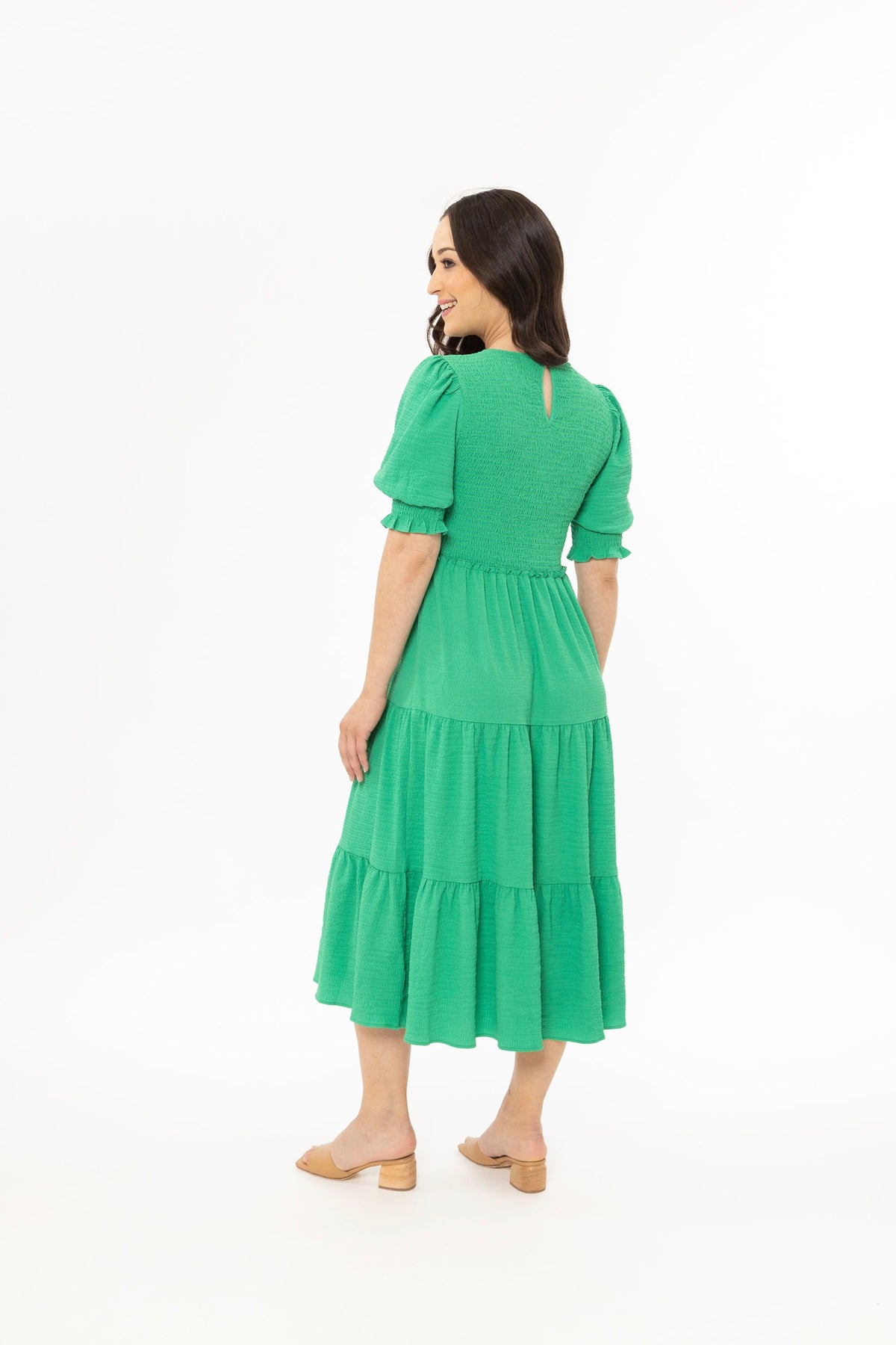 Joyous Maxi Dress Forest Crinkle