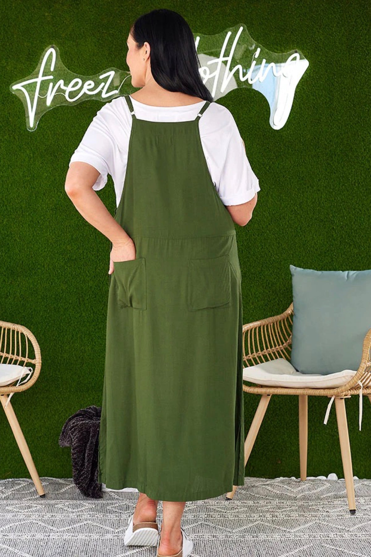 Apron Dress Olive