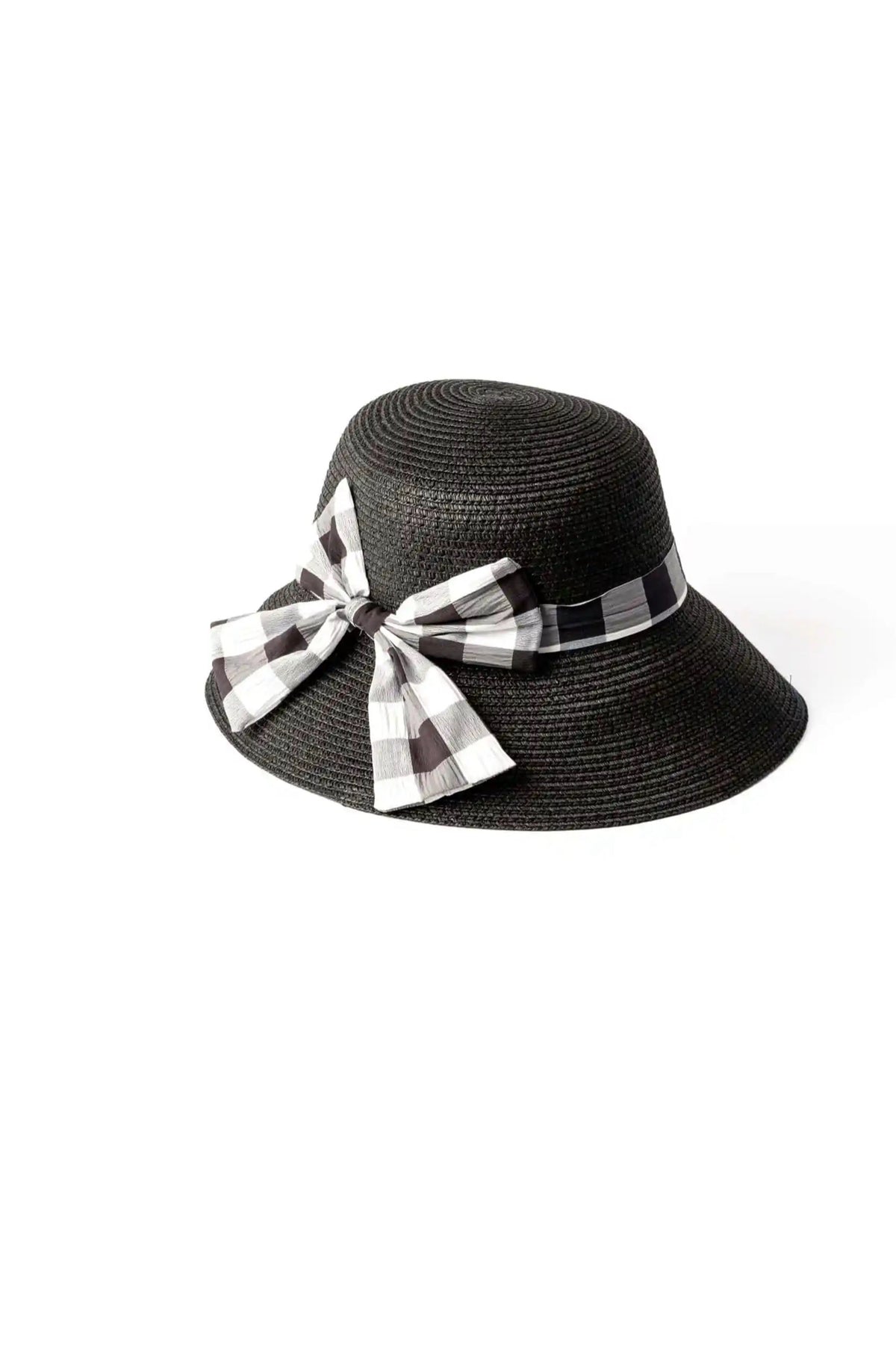 Bella Check Hat Black