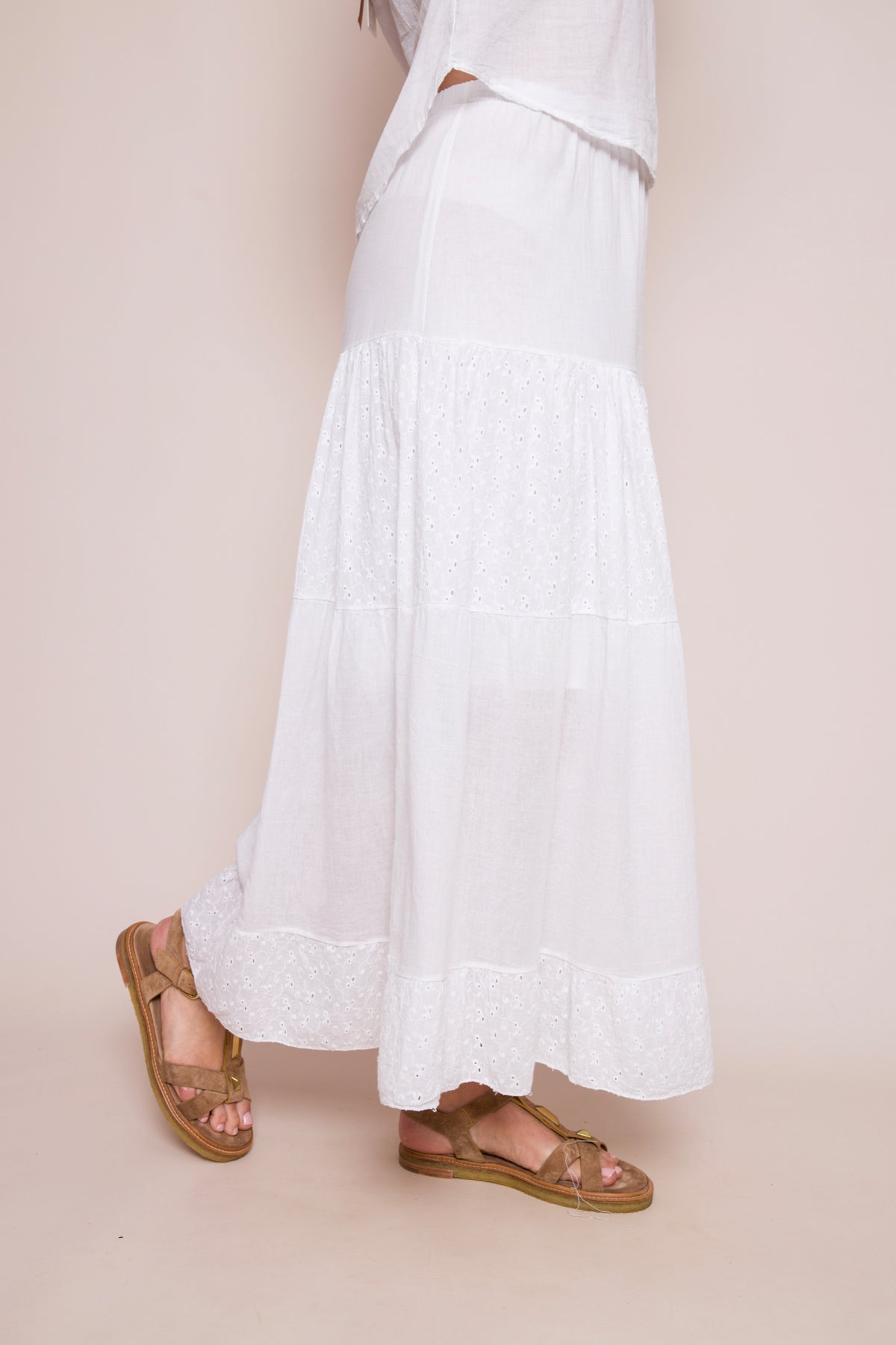 Joslyn Broderie Anglaise Maxi Skirt