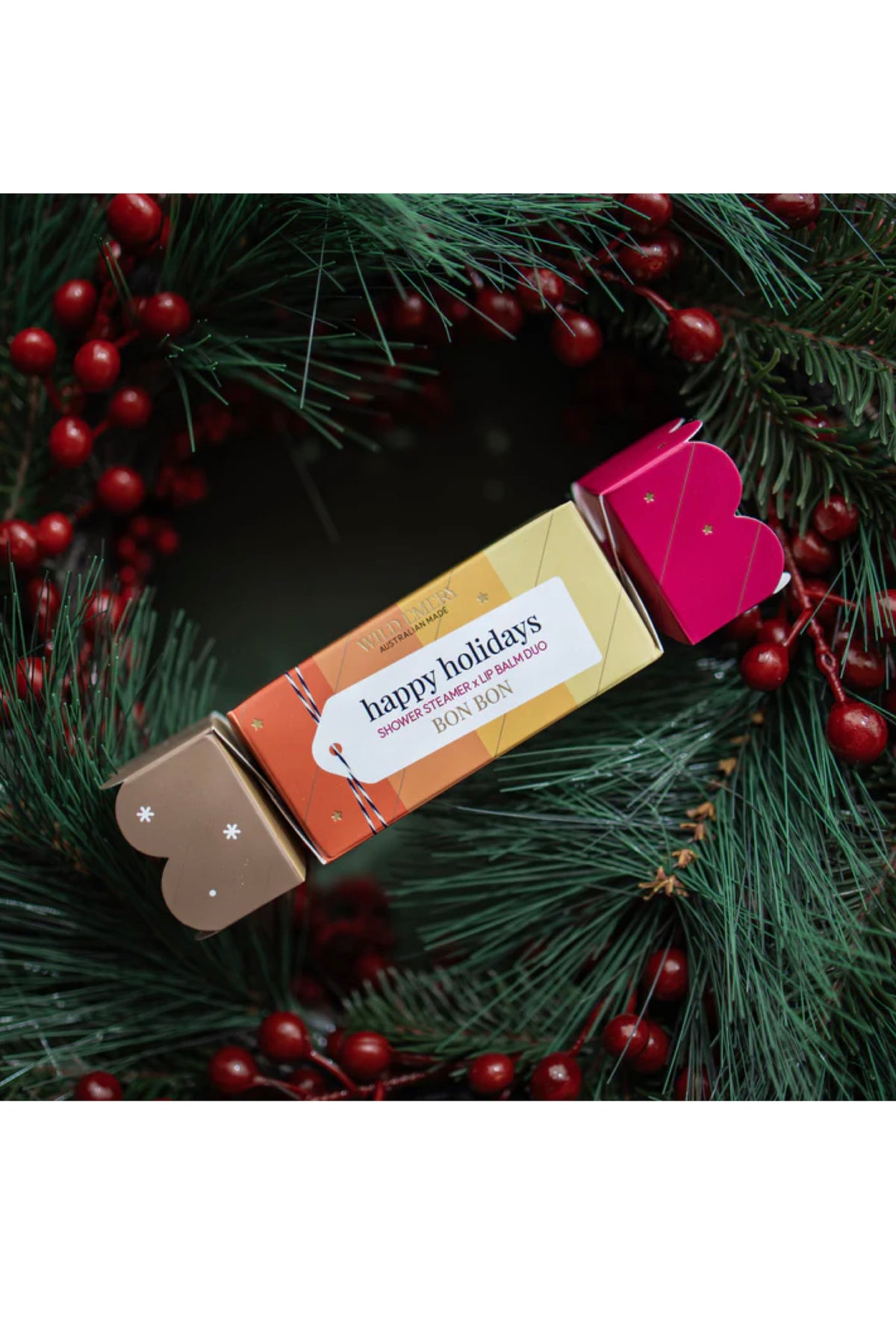 Happy Hoildays Shower Steamer x Lip Balm Duo Bon Bon