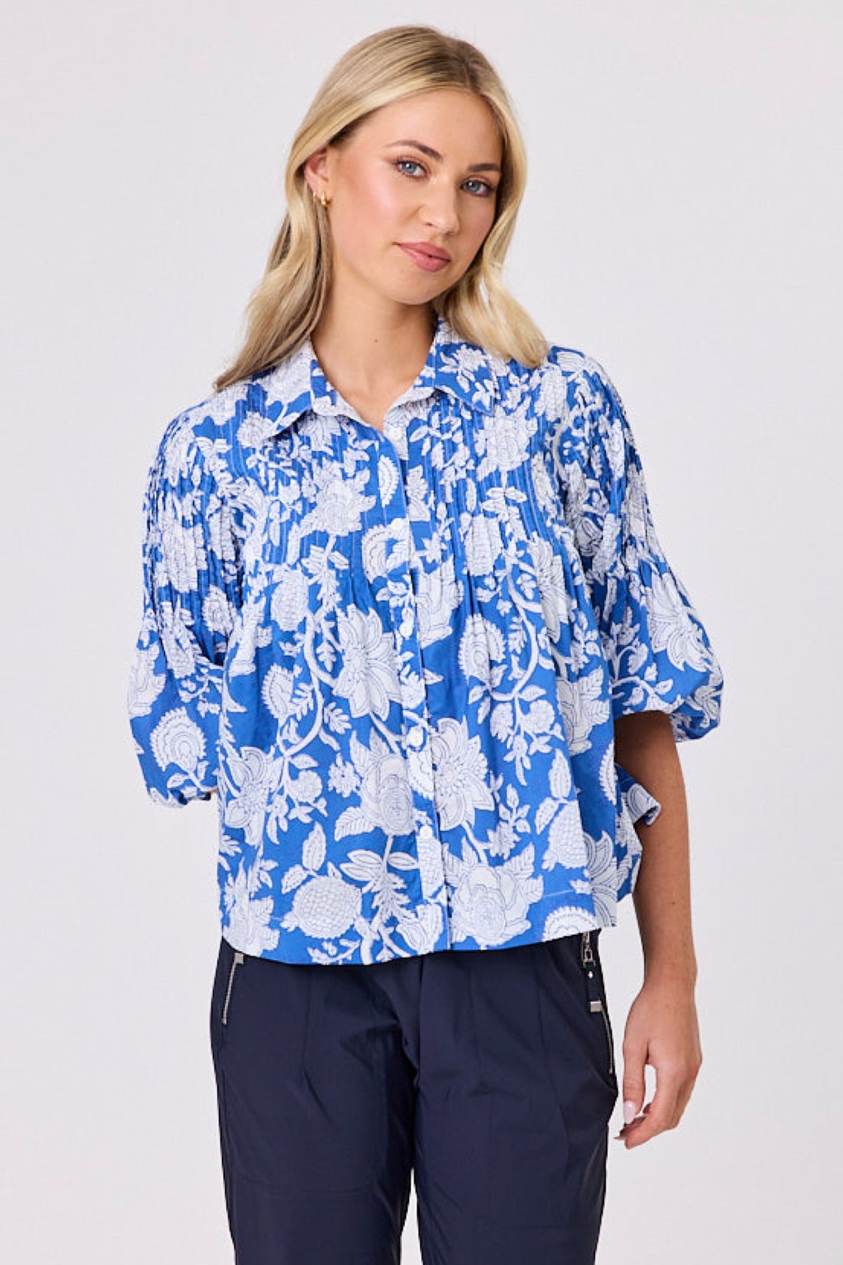 Bubble Shirt Blue Tapestry - PREORDER DELIVERY MID SEPT