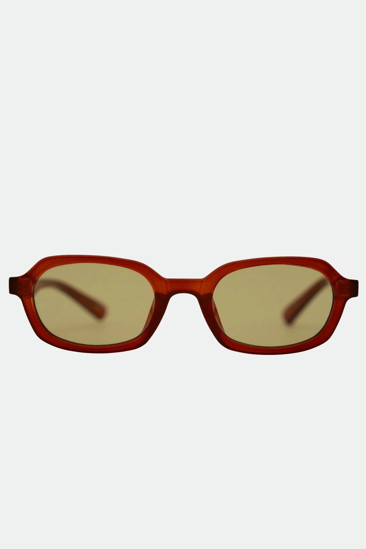 Abby Burgundy Light Green Lens Sunglasses